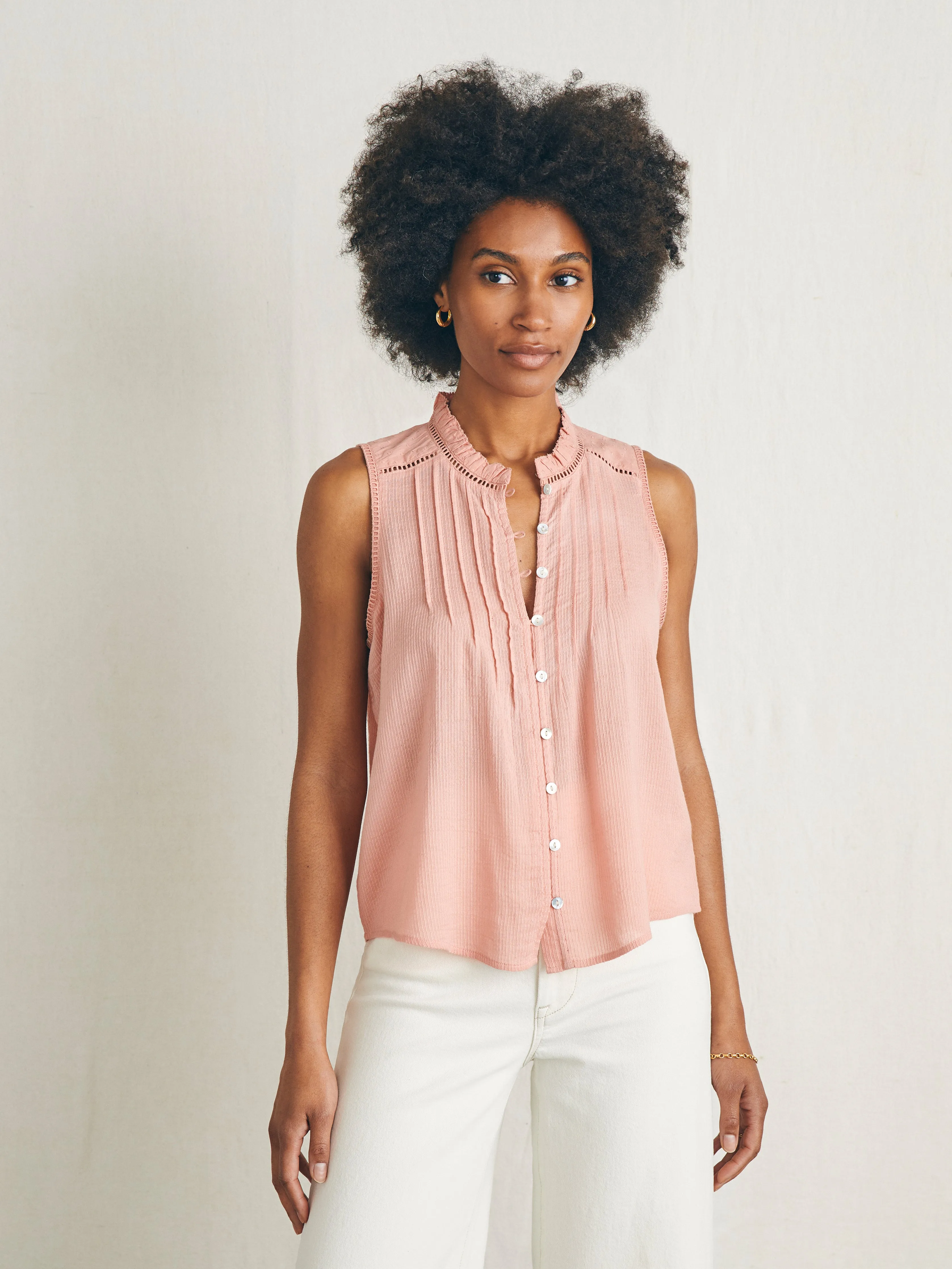 Willa Sleeveless Top - Rosette sold by Faherty product image thumbnail 3