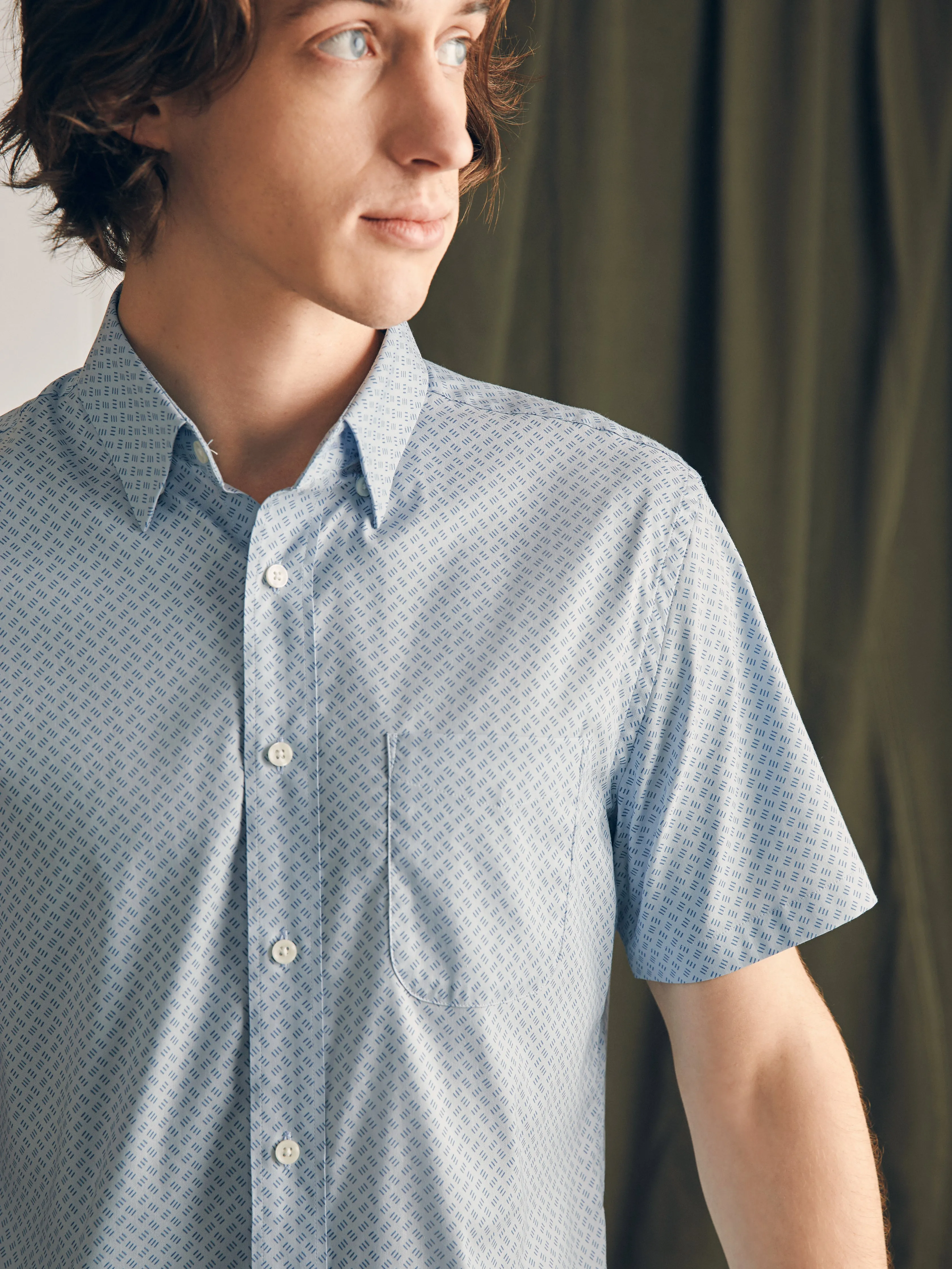 Movement™ Short-Sleeve Shirt - High Tide Geo sold by Faherty product image thumbnail 2