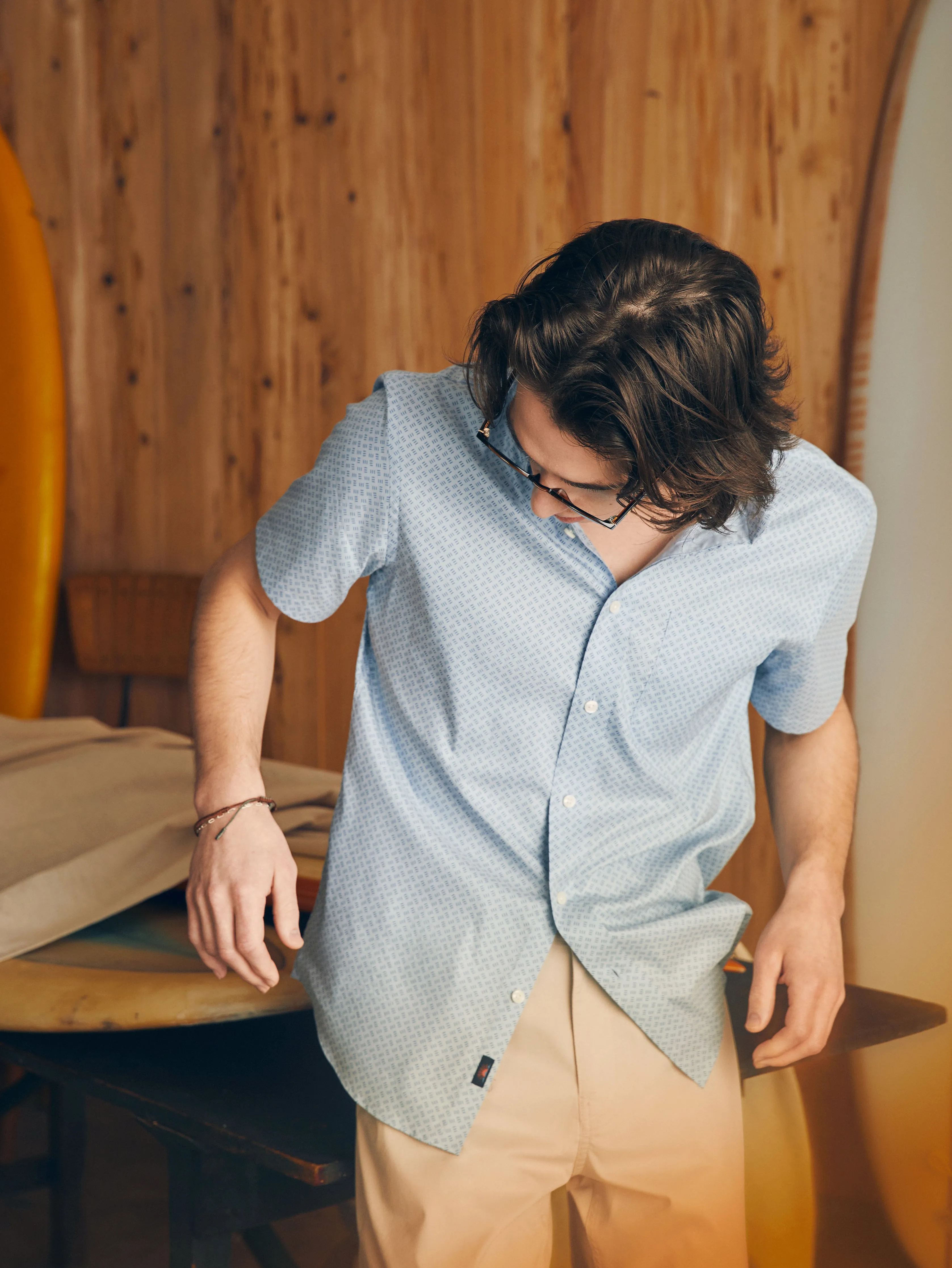 Movement™ Short-Sleeve Shirt - High Tide Geo sold by Faherty product image thumbnail 3