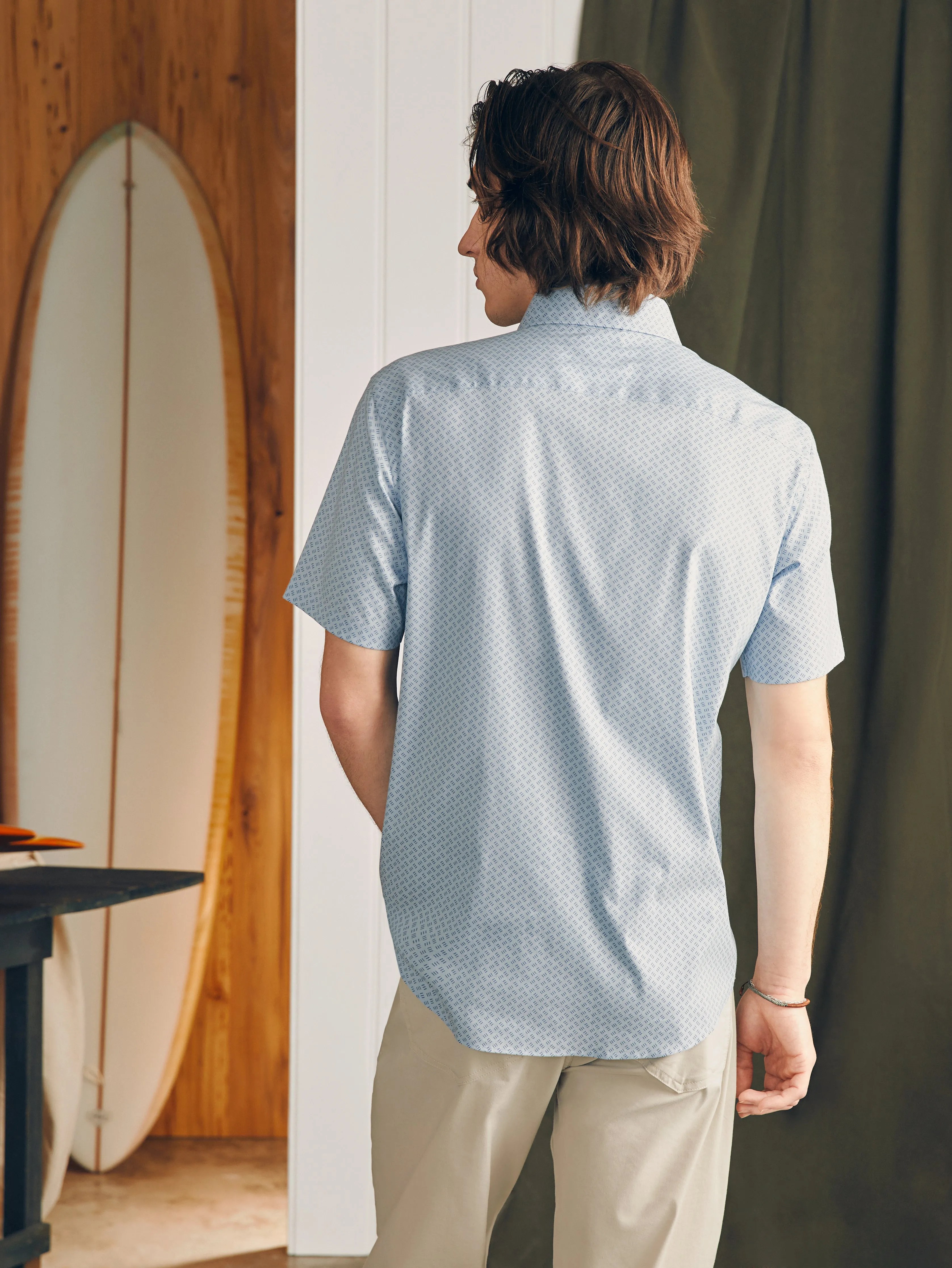Movement™ Short-Sleeve Shirt - High Tide Geo sold by Faherty product image thumbnail 5