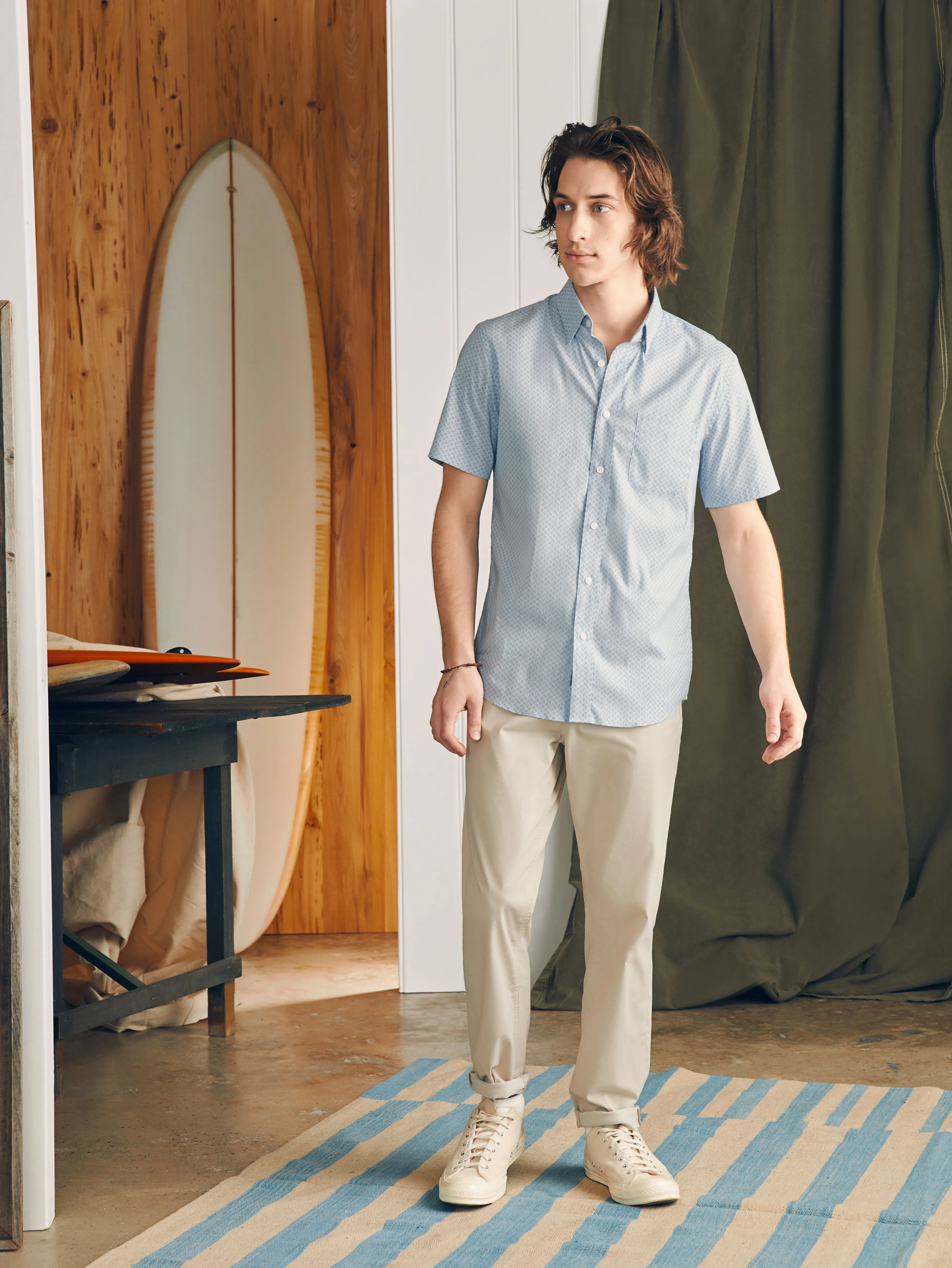 Movement™ Short-Sleeve Shirt - High Tide Geo sold by Faherty product image thumbnail 4
