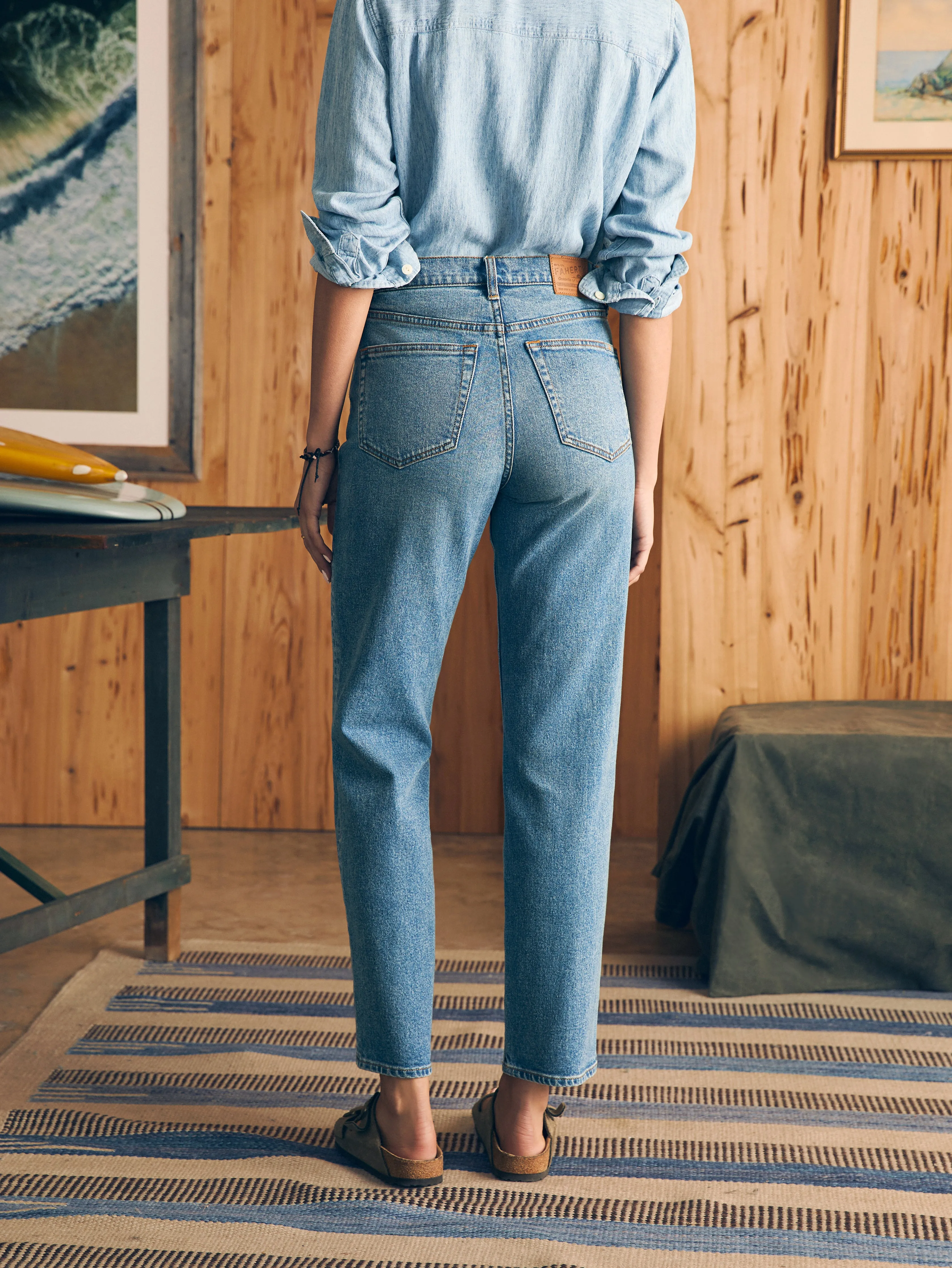 Organic Cotton Slim Straight Denim - Lakewood Wash sold by Faherty product image thumbnail 2