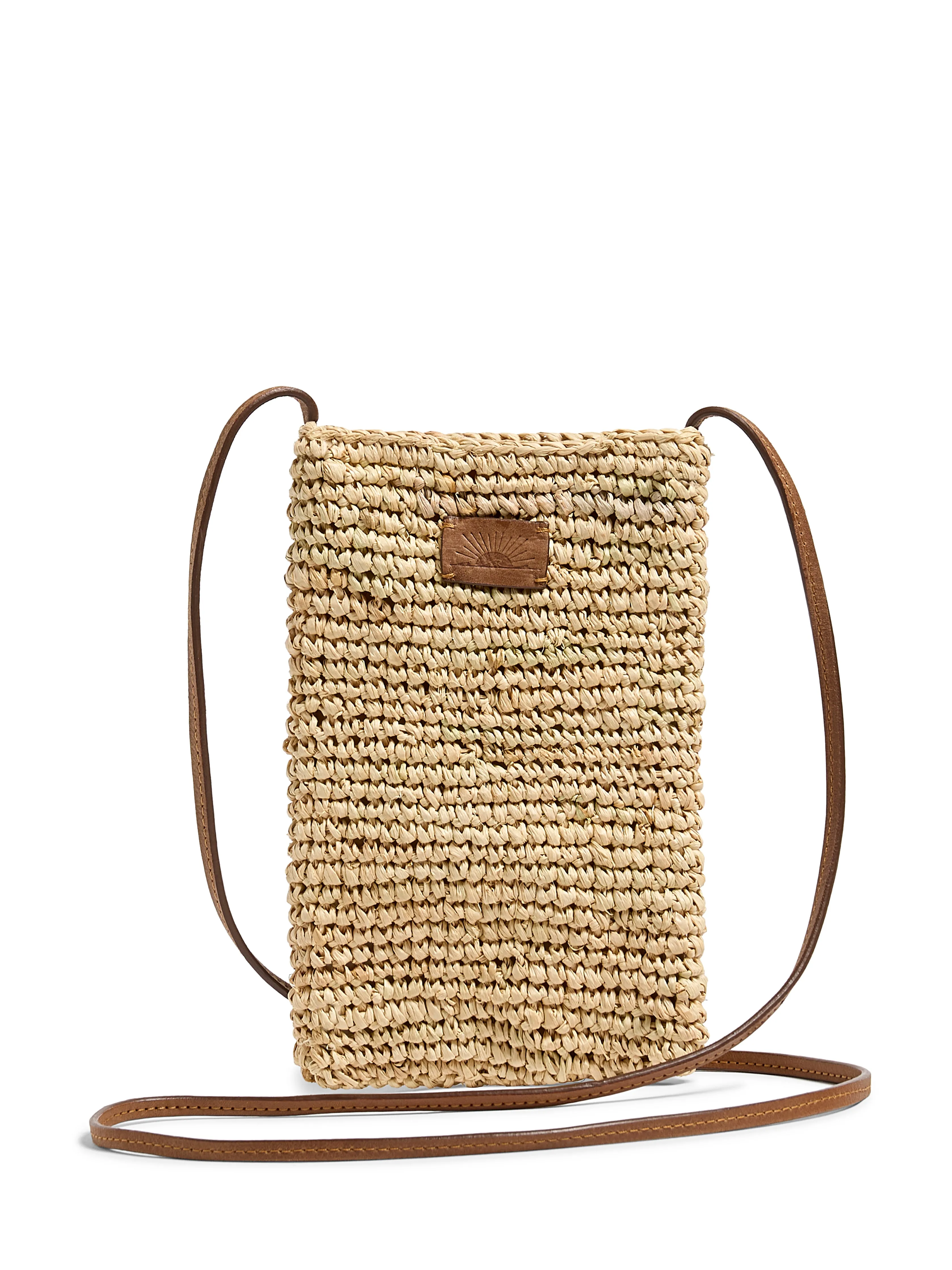Raffia Phone Bag - Natural sold by Faherty