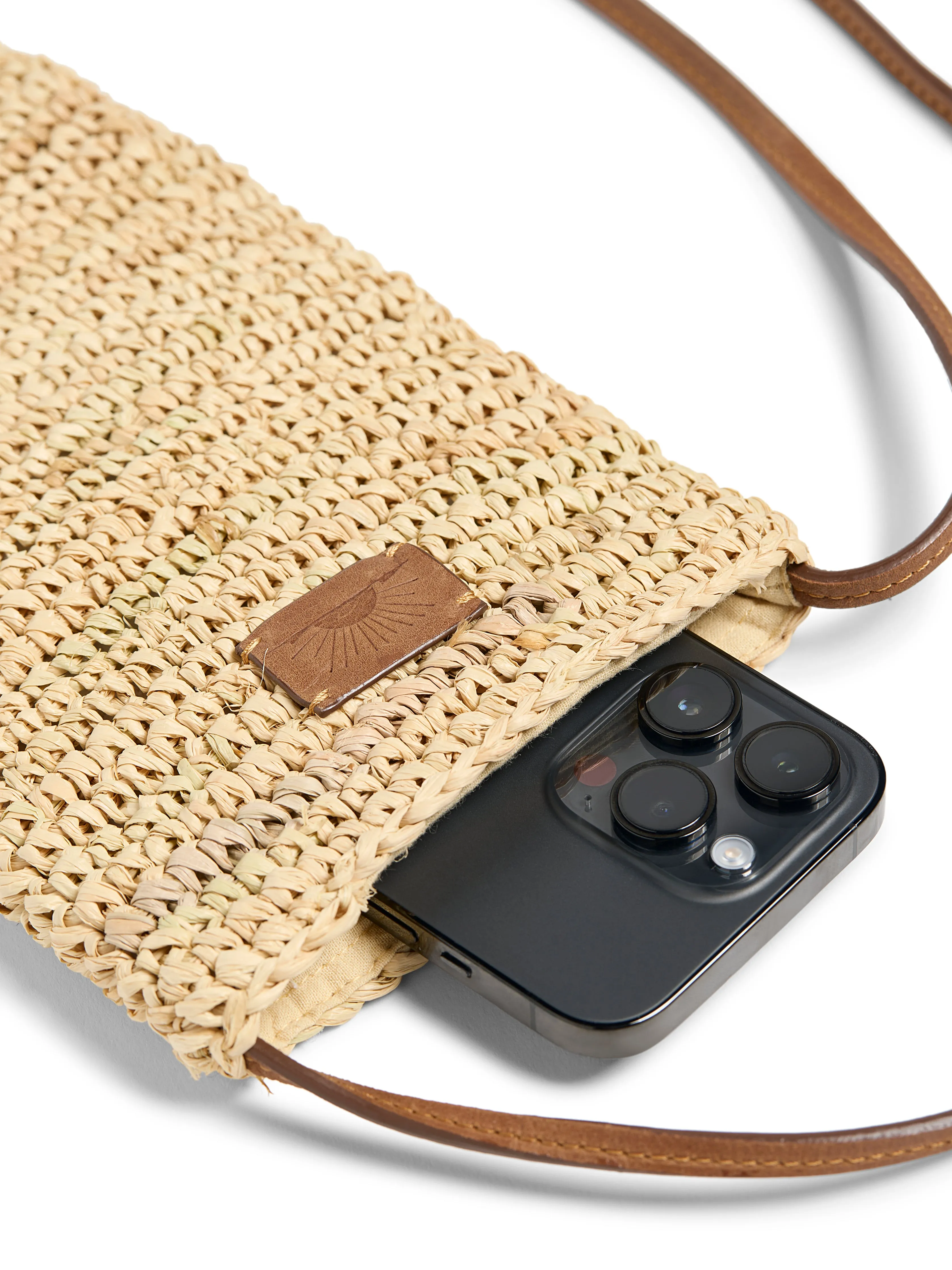 Raffia Phone Bag - Natural sold by Faherty product image thumbnail 2