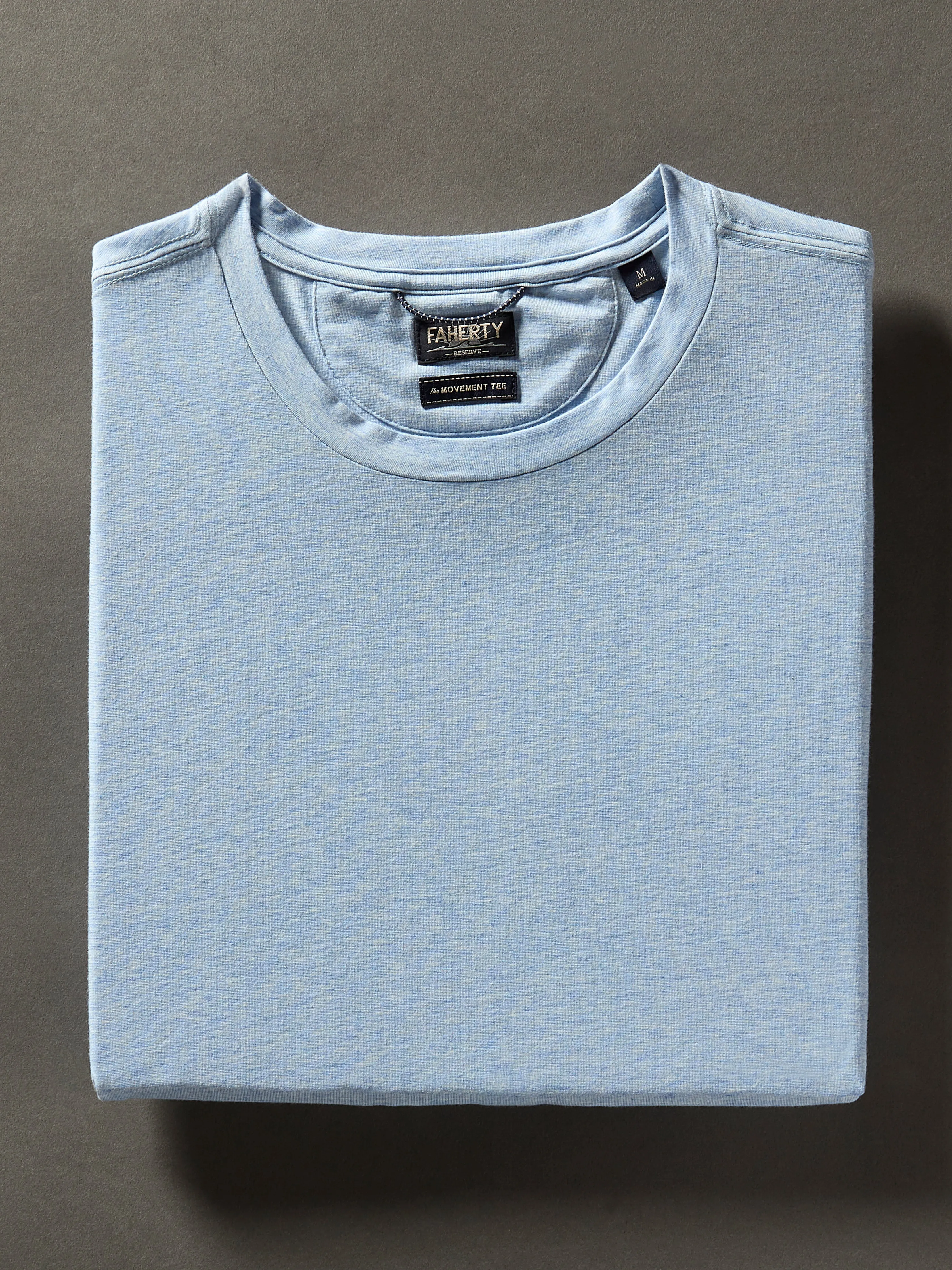 Movement™ Short-Sleeve T-Shirt - Cardiff Blue Heather sold by Faherty