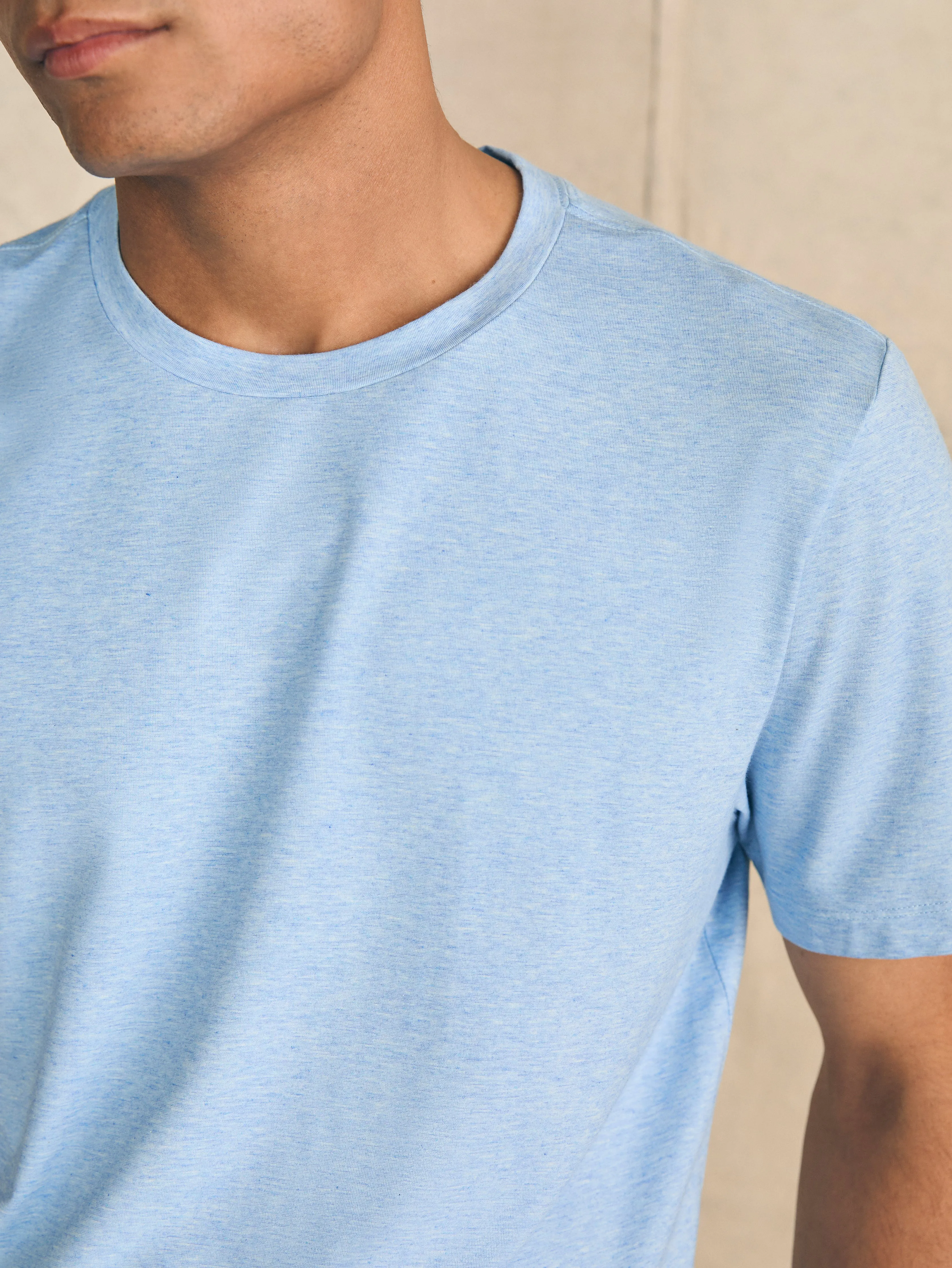 Movement™ Short-Sleeve T-Shirt - Cardiff Blue Heather sold by Faherty product image thumbnail 4