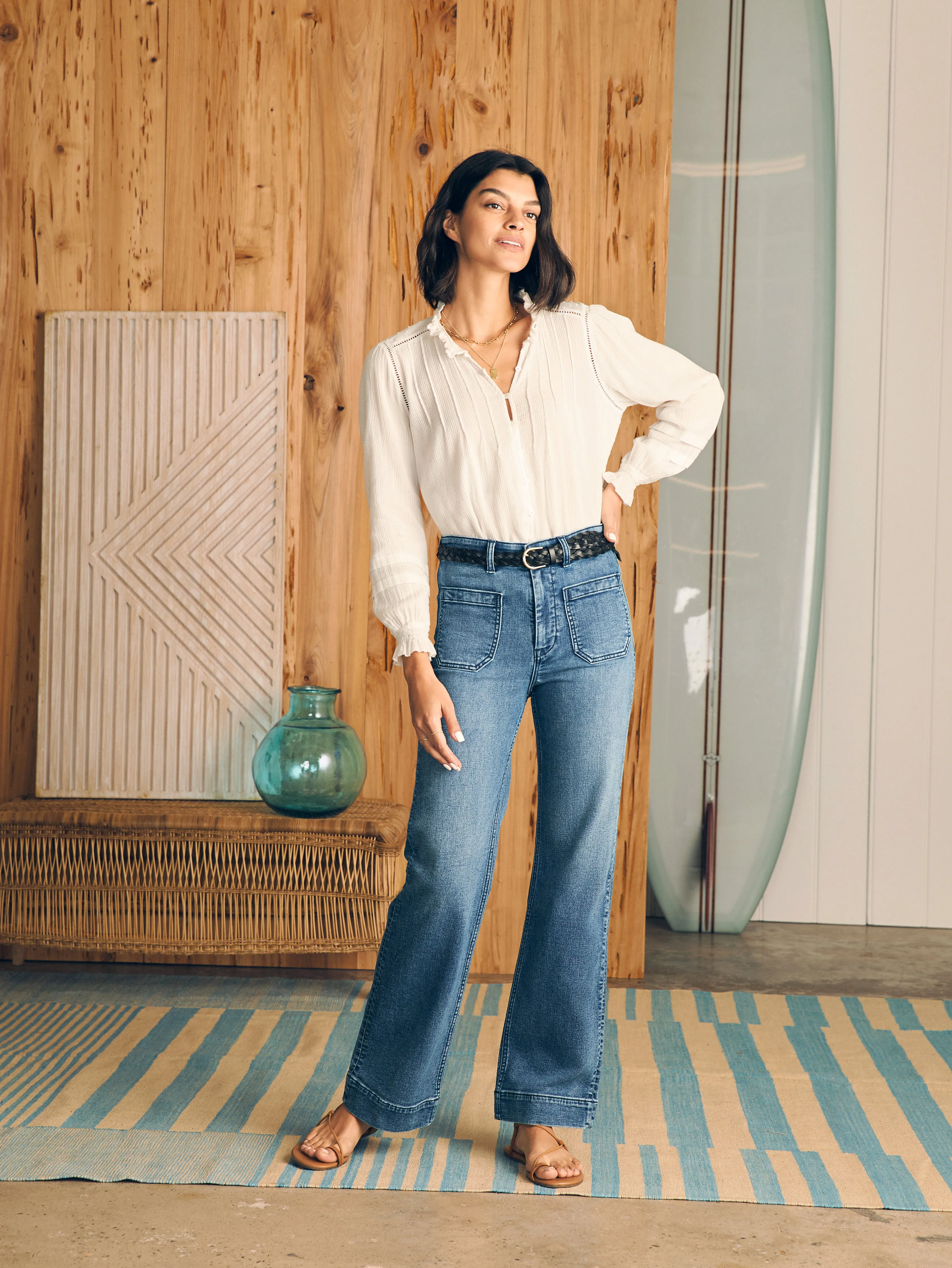 Willa Blouse - White sold by Faherty product image thumbnail 4