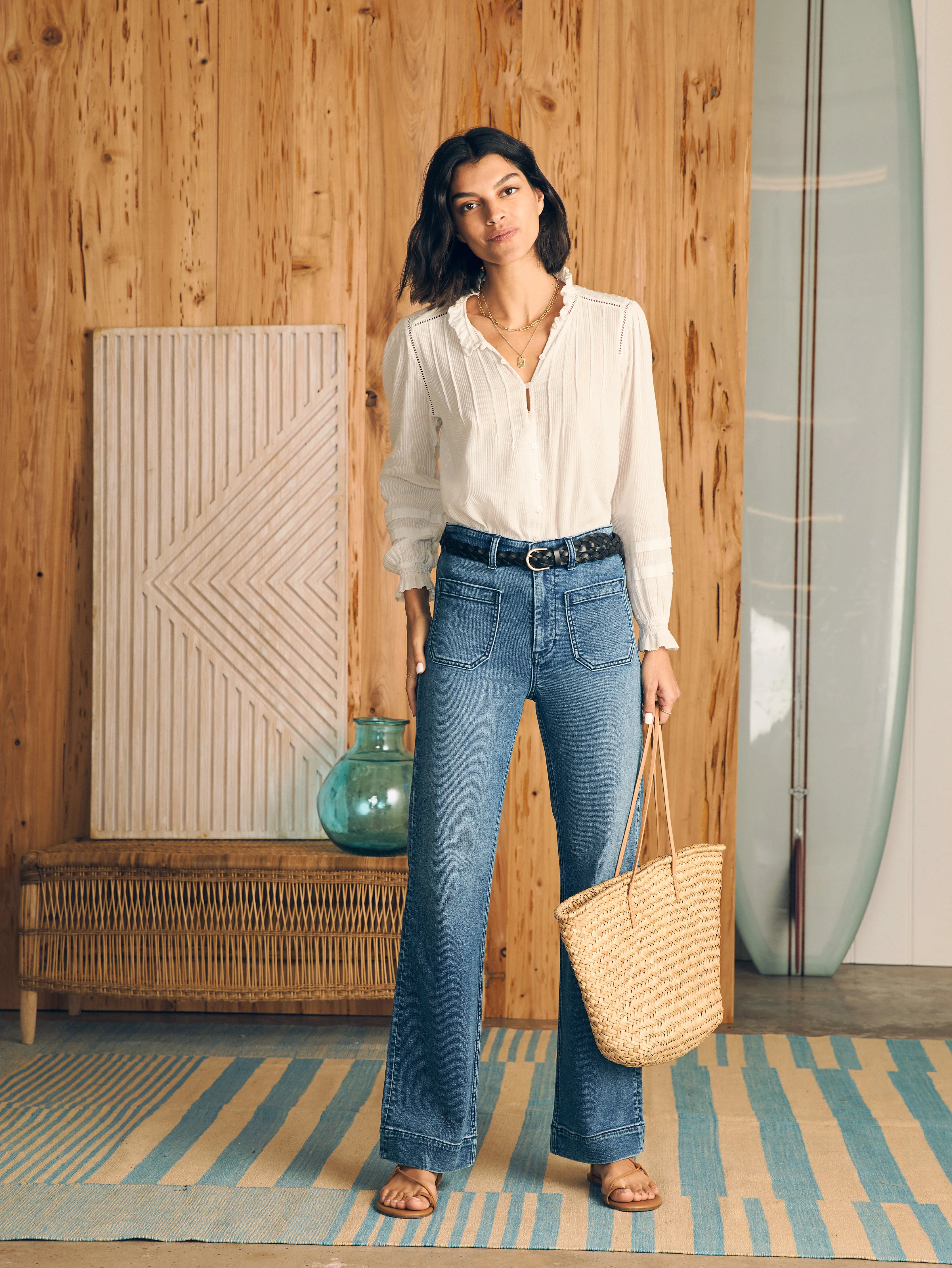 Willa Blouse - White sold by Faherty product image thumbnail 3