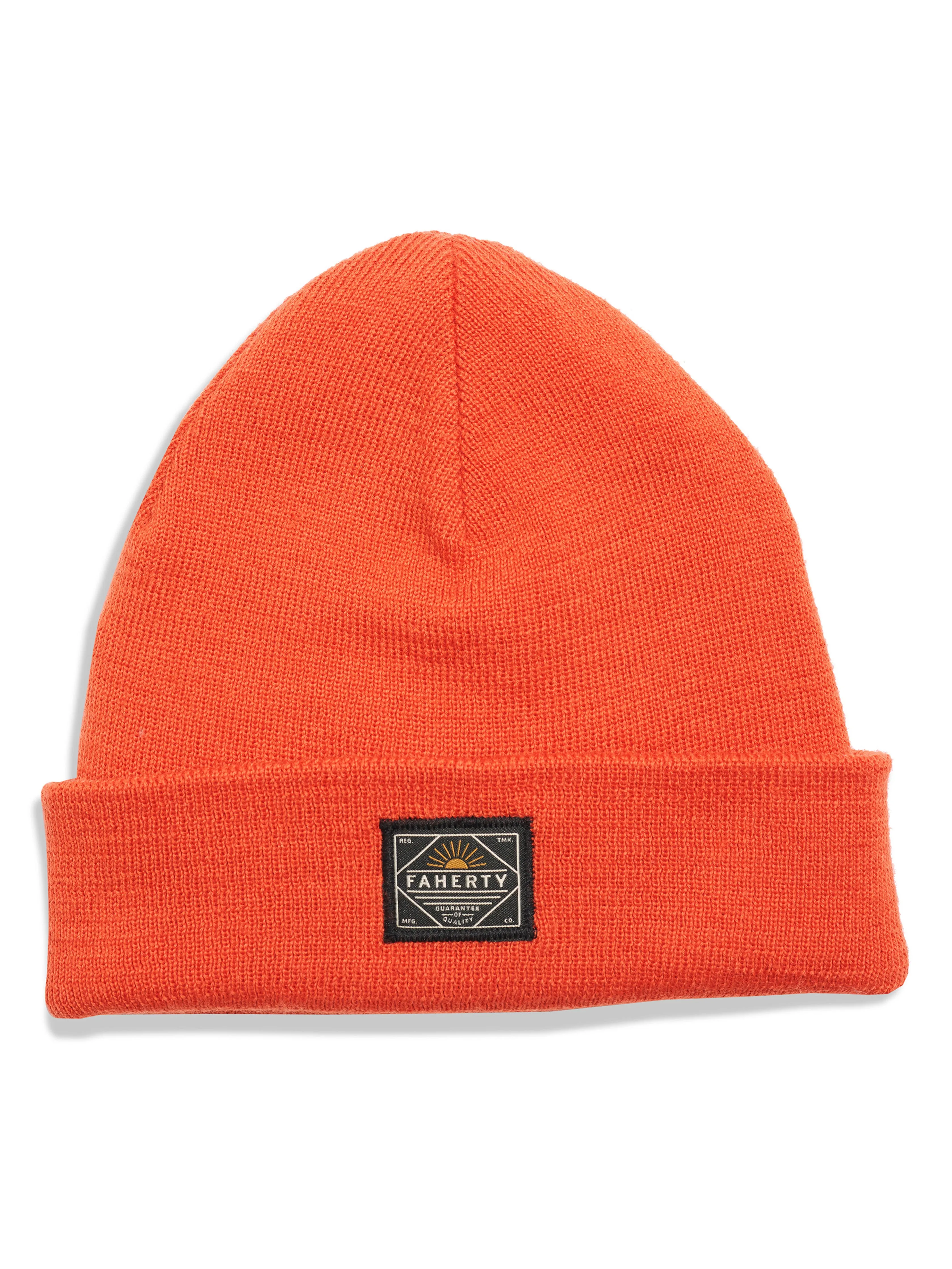 Merino Workwear Beanie - Orange sold by Faherty