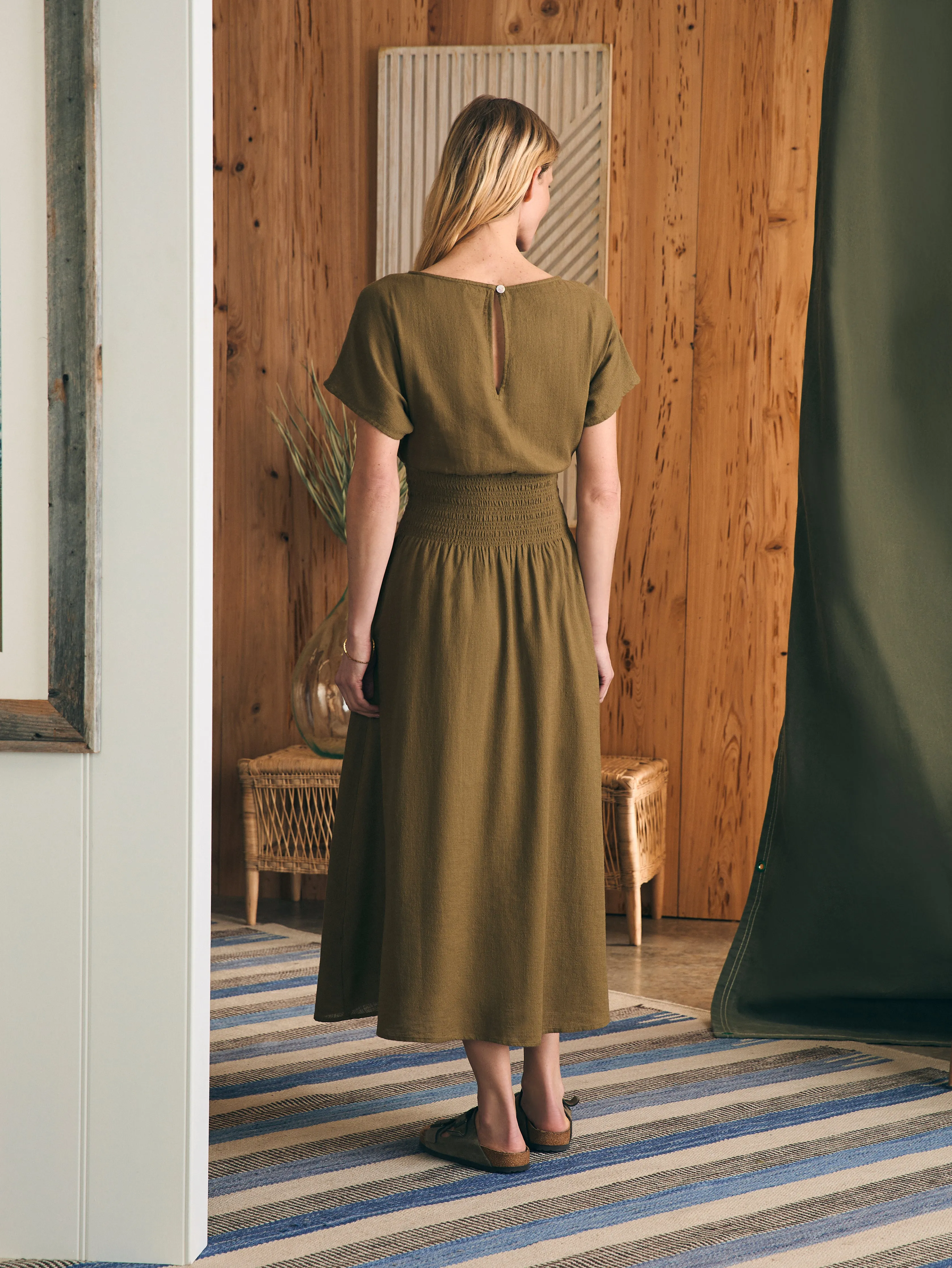 knee length dresses for ladies Seacoast Crochet Dress - Cream