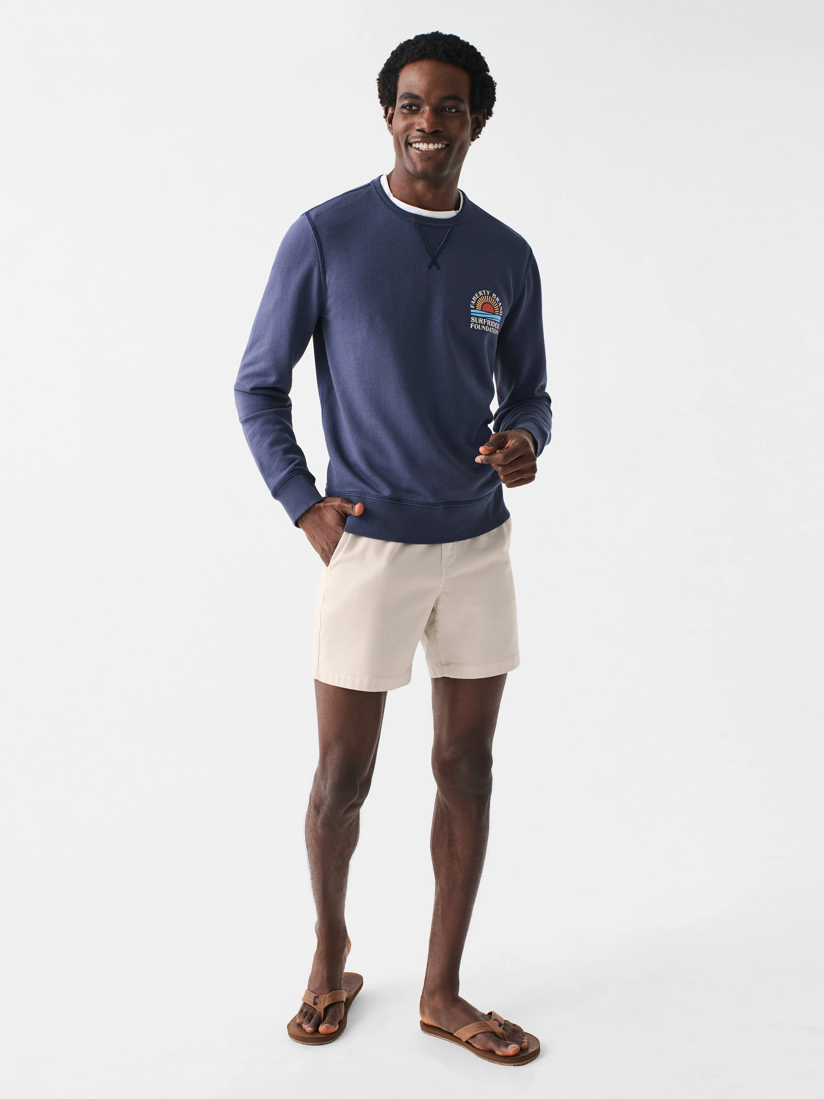 Faherty X Surfrider Indigo Crew - Blue Nights sold by Faherty product image thumbnail 2