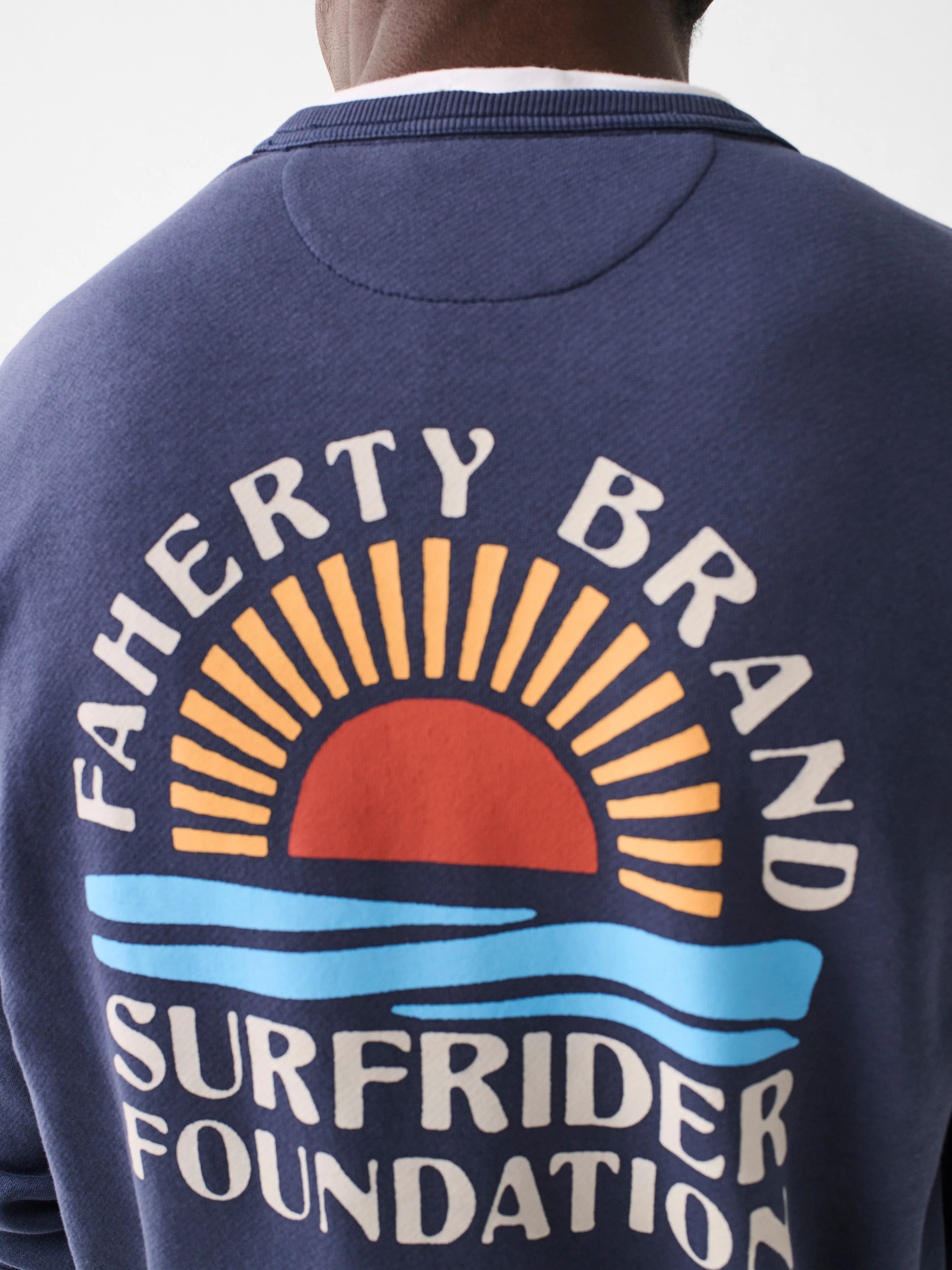 Faherty X Surfrider Indigo Crew - Blue Nights sold by Faherty product image thumbnail 5