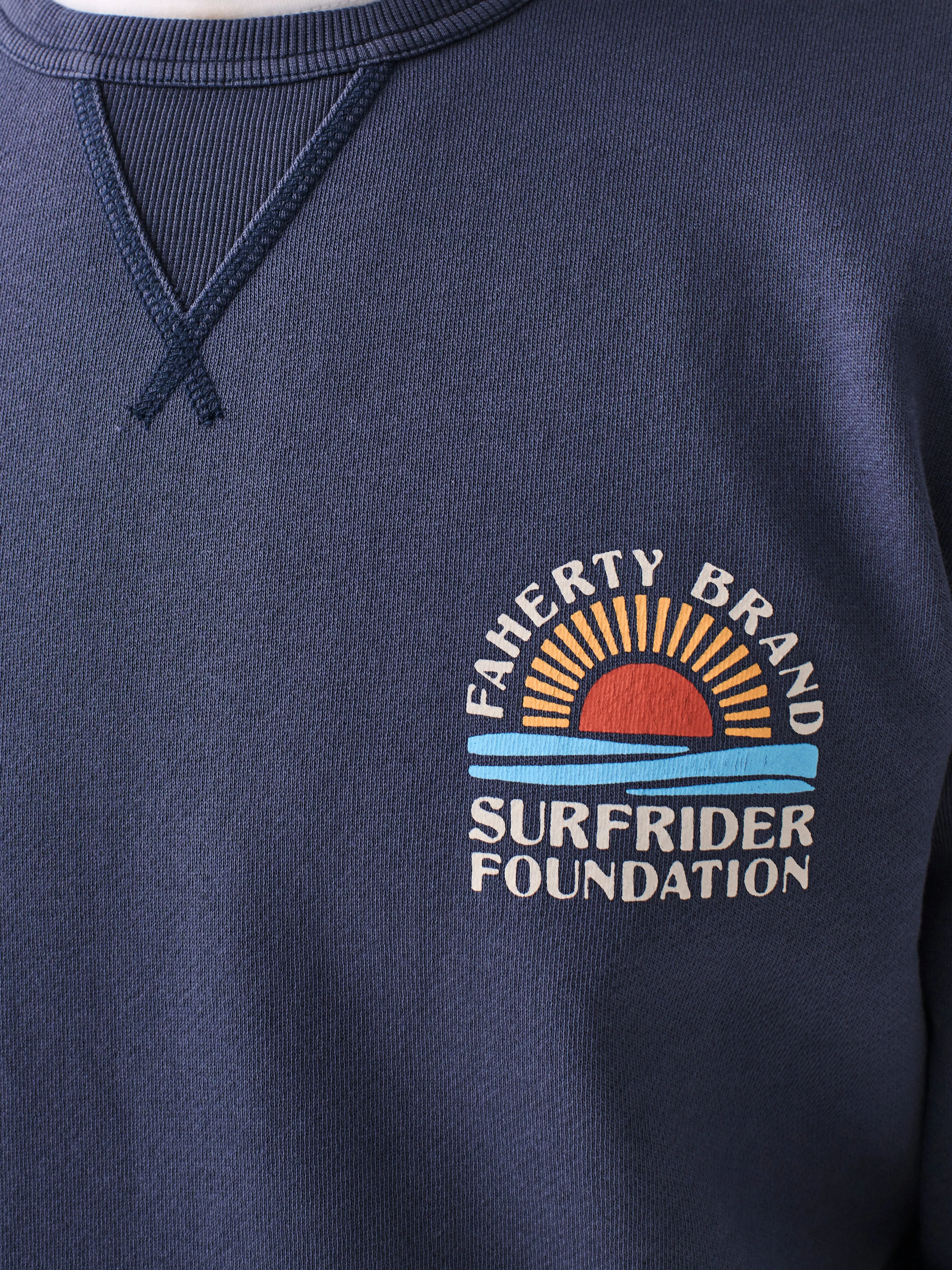 Faherty X Surfrider Indigo Crew - Blue Nights sold by Faherty product image thumbnail 4