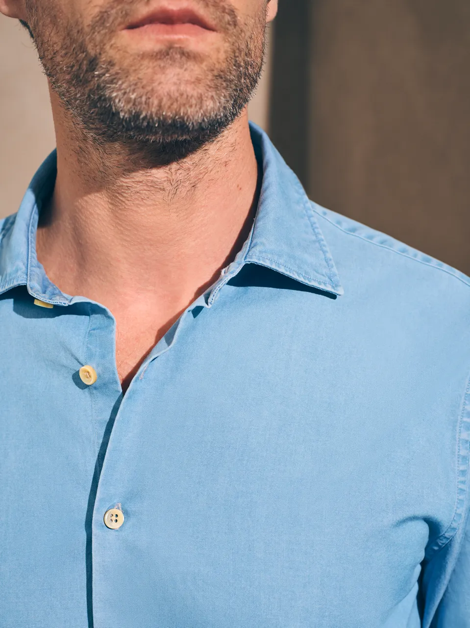 Reserve Chambray Shirt - Sea Wash Indigo sold by Faherty product image thumbnail 2
