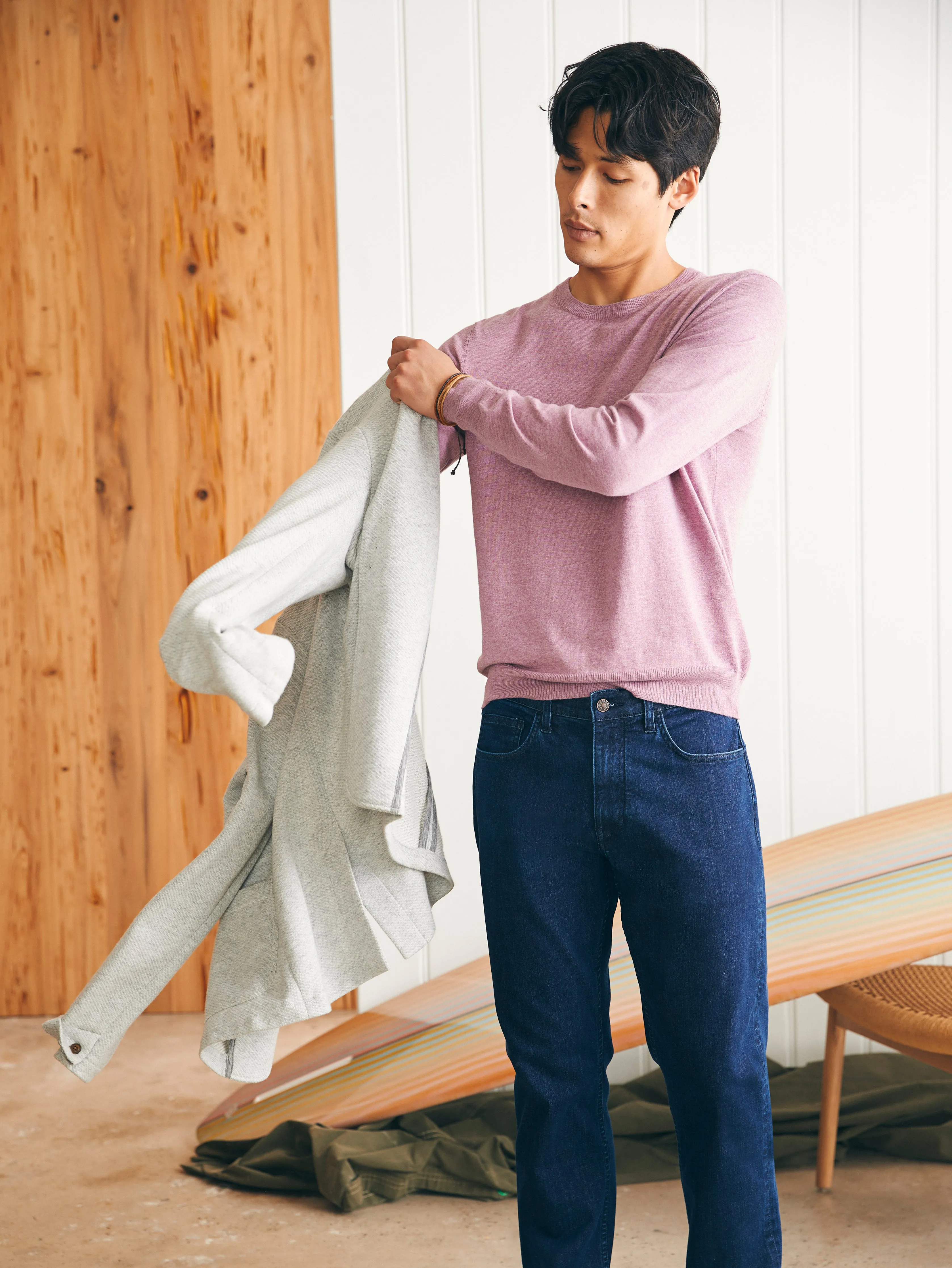 Movement™ Crewneck Sweater - Quartz Cove Heather sold by Faherty product image thumbnail 5
