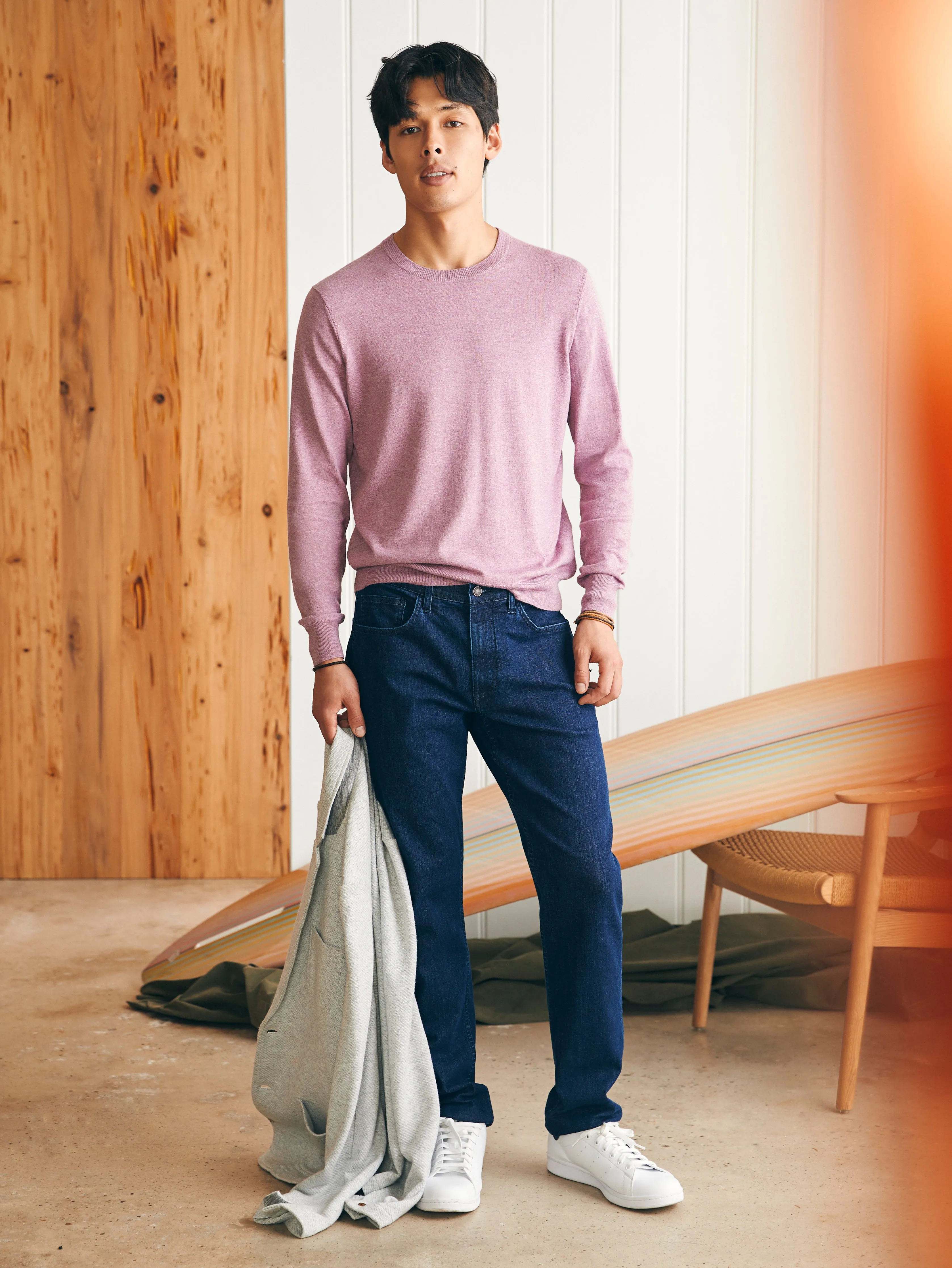 Movement™ Crewneck Sweater - Quartz Cove Heather sold by Faherty product image thumbnail 3