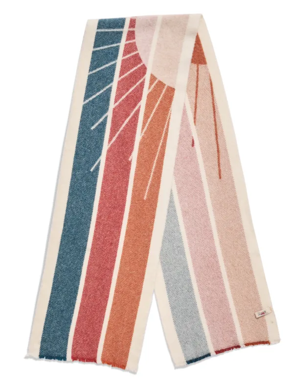 Sun And Wave Scarf - Ivory sold by Faherty