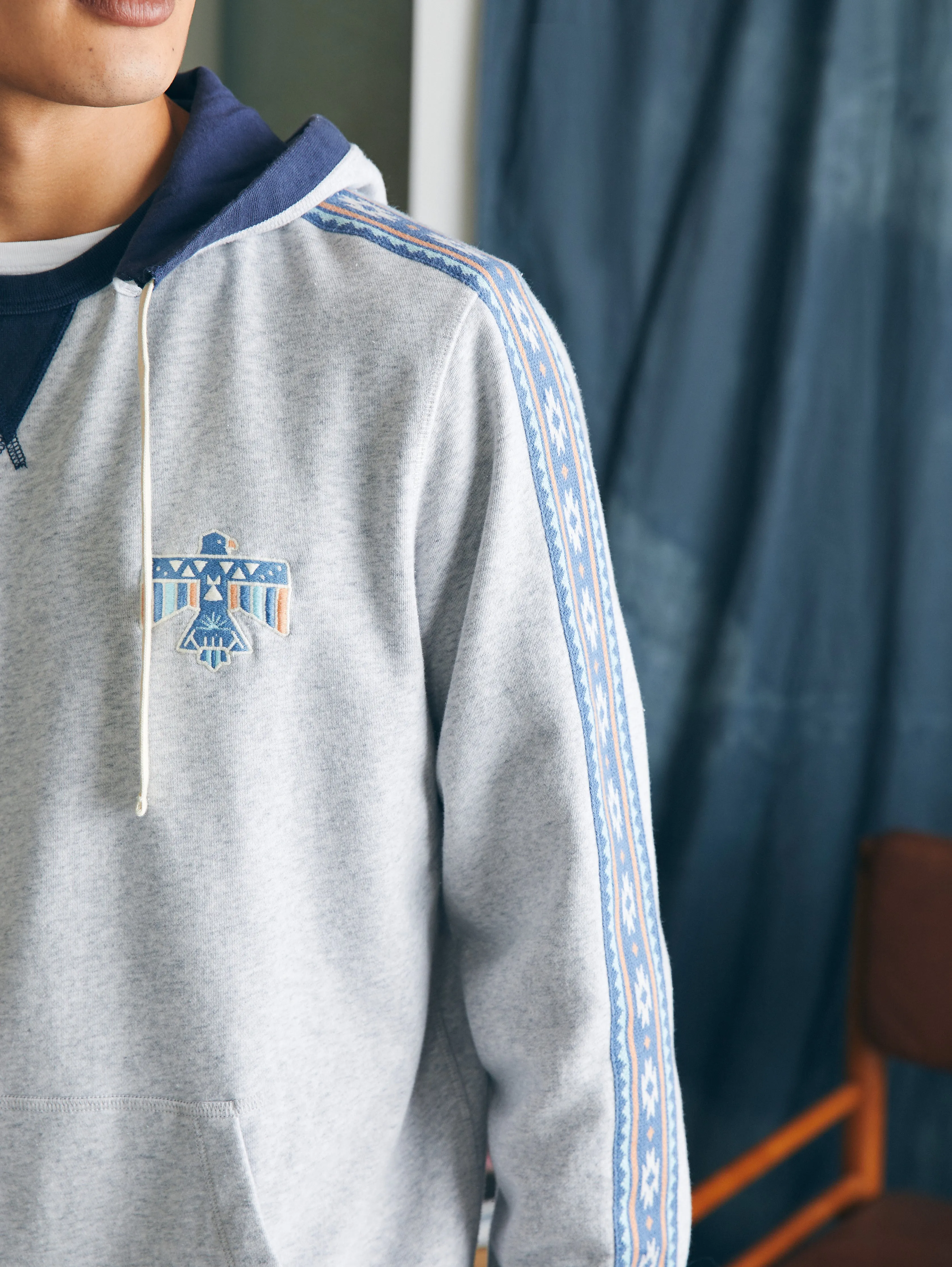 Steven Paul Judd Good Medicine Surf Hoodie - Light Grey Heather sold by Faherty product image thumbnail 2