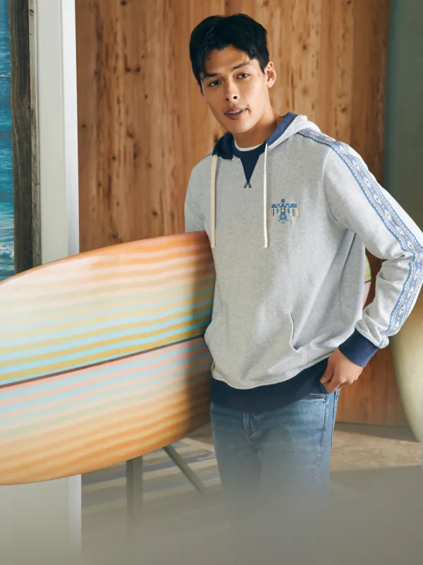 Steven Paul Judd Good Medicine Surf Hoodie - Light Grey Heather sold by Faherty