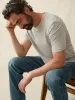 Sunwashed Tee (Tall) - Heather Grey sold by Faherty