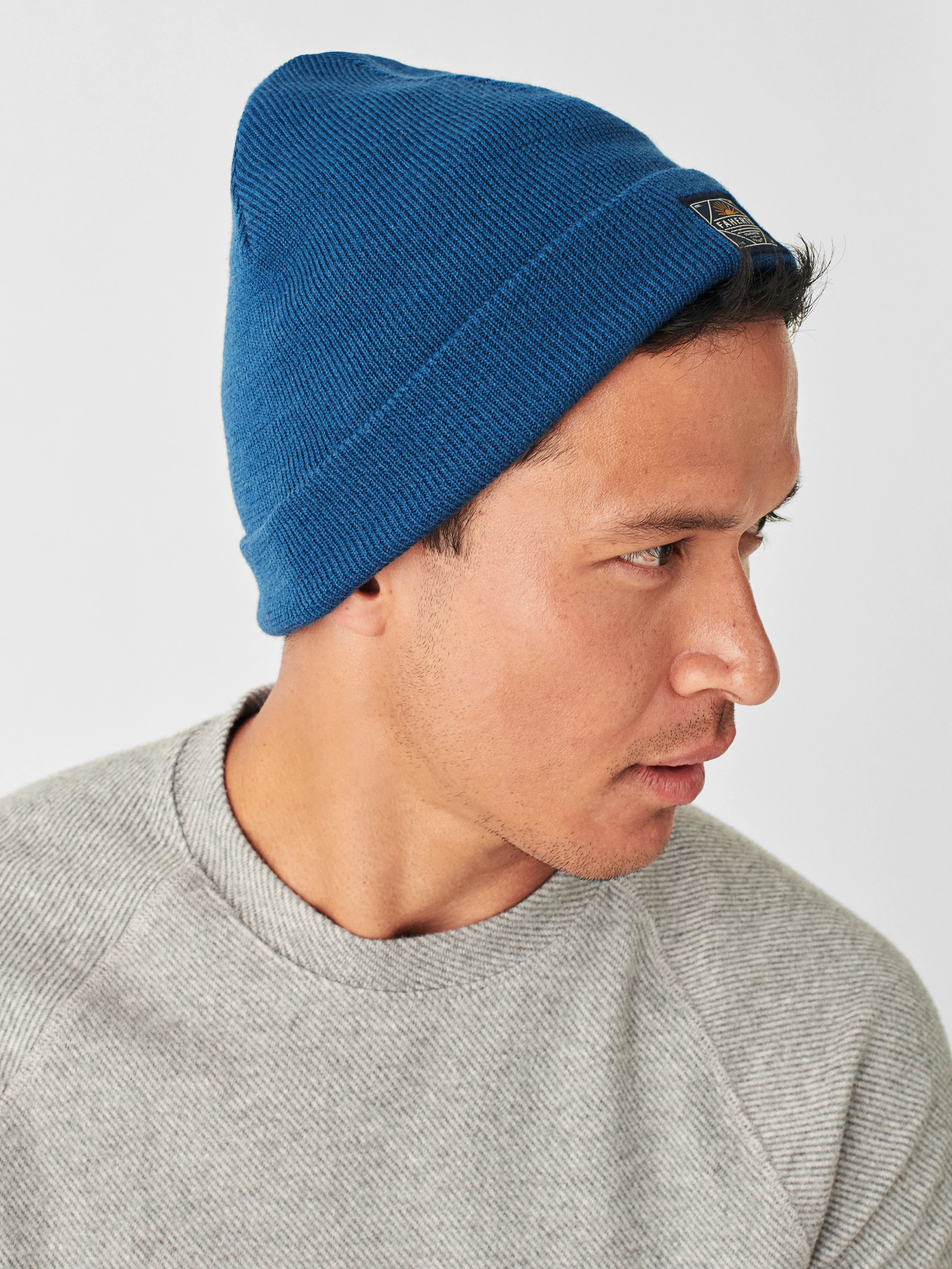 Merino Beanie - Azure Night sold by Faherty product image thumbnail 2