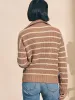 Mariner Sweater - Camel Stripe sold by Faherty