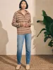 Mariner Sweater - Camel Stripe sold by Faherty