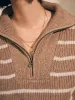 Mariner Sweater - Camel Stripe sold by Faherty