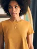 Sunwashed Cropped Crew Tee - Wood Thrush sold by Faherty