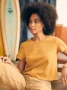 Sunwashed Cropped Crew Tee - Wood Thrush sold by Faherty