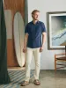 Short-Sleeve Sunwashed Knit Shirt (Single Pocket) - Dune Navy sold by Faherty