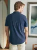 Short-Sleeve Sunwashed Knit Shirt (Single Pocket) - Dune Navy sold by Faherty