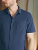 Short-Sleeve Sunwashed Knit Shirt (Single Pocket) - Dune Navy sold by Faherty
