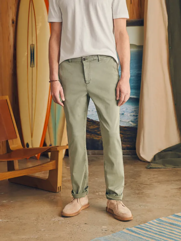 Coastline Stretch Chino (34" Inseam) - Mountain Olive sold by Faherty