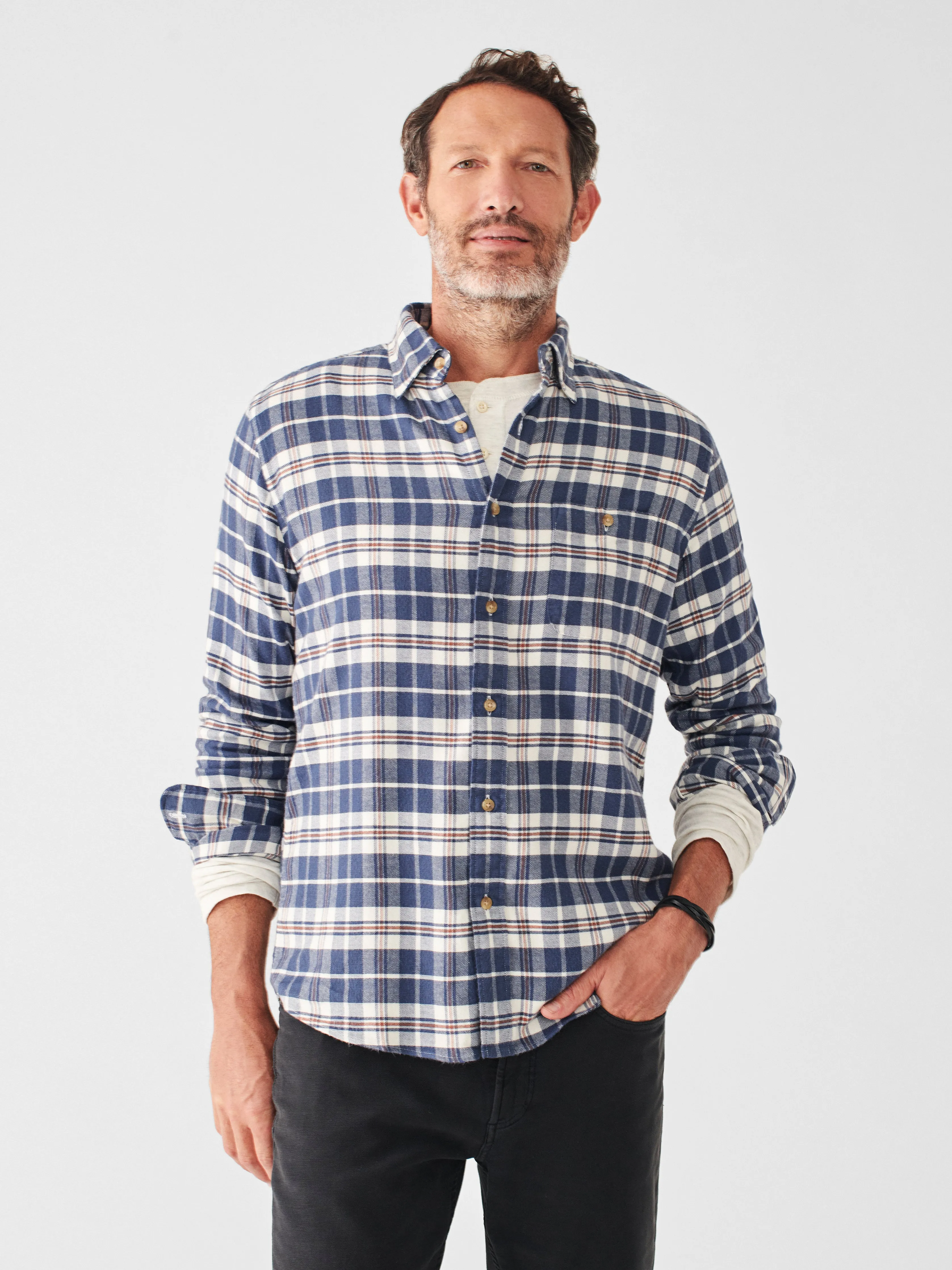 The Movement™ Flannel (Tall) - Rainier Plaid sold by Faherty product image thumbnail 4