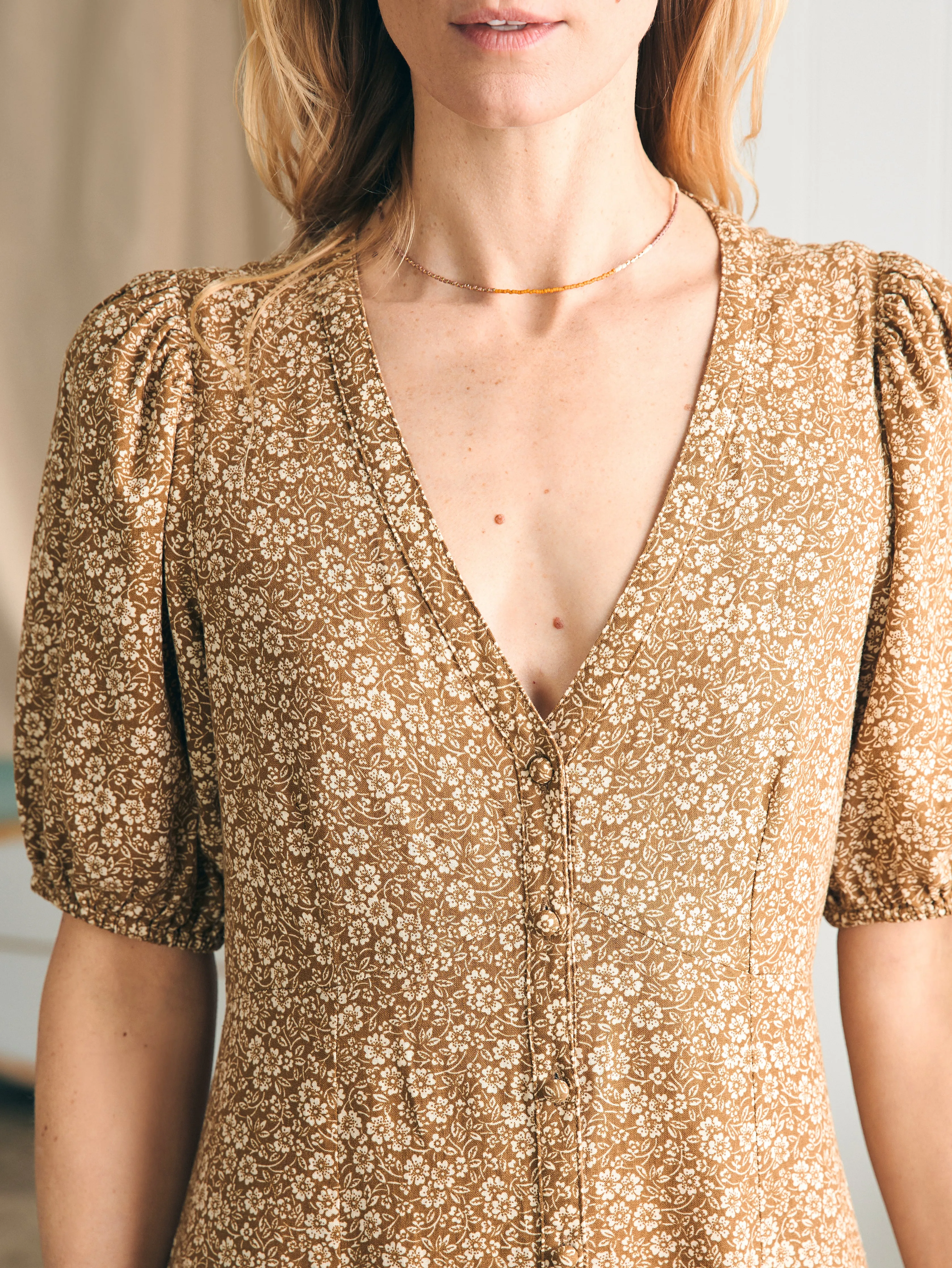 Havana Dress - Butternut Ditsy Floral sold by Faherty product image thumbnail 2