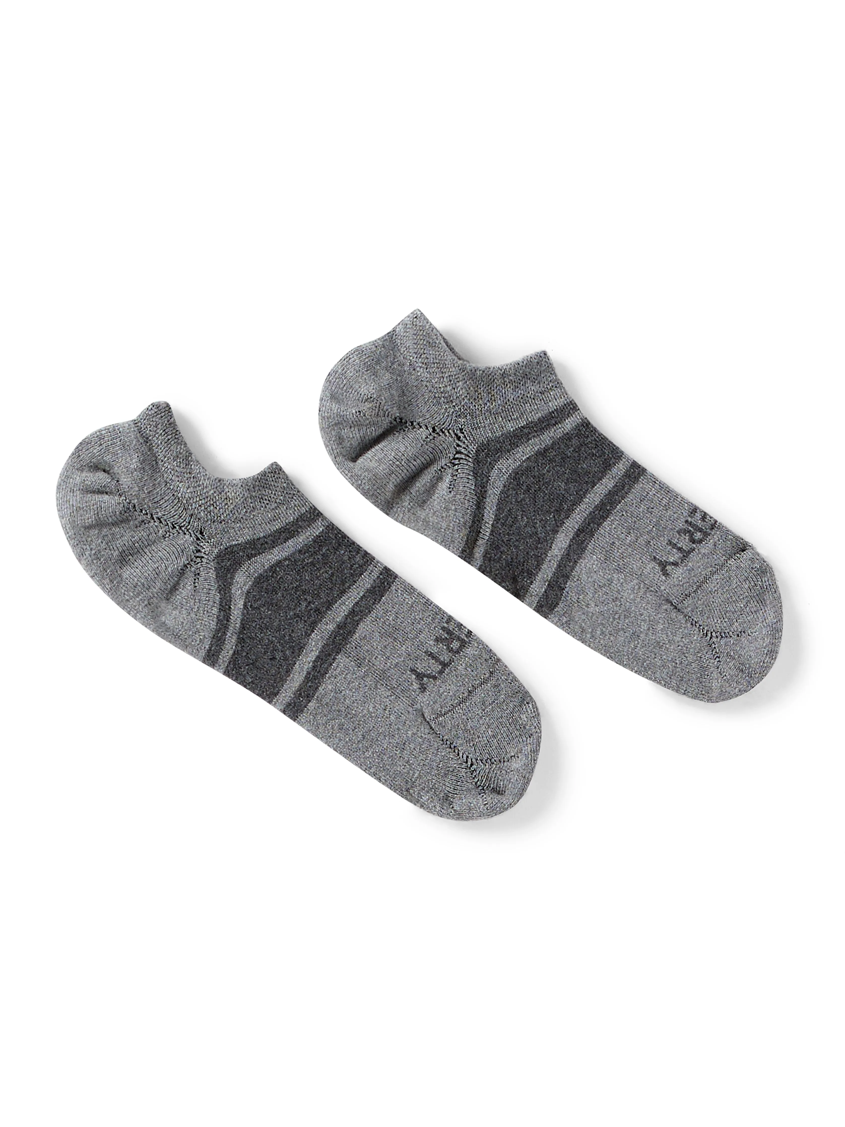 Surf Stripe No Show Sock - Heather Grey sold by Faherty