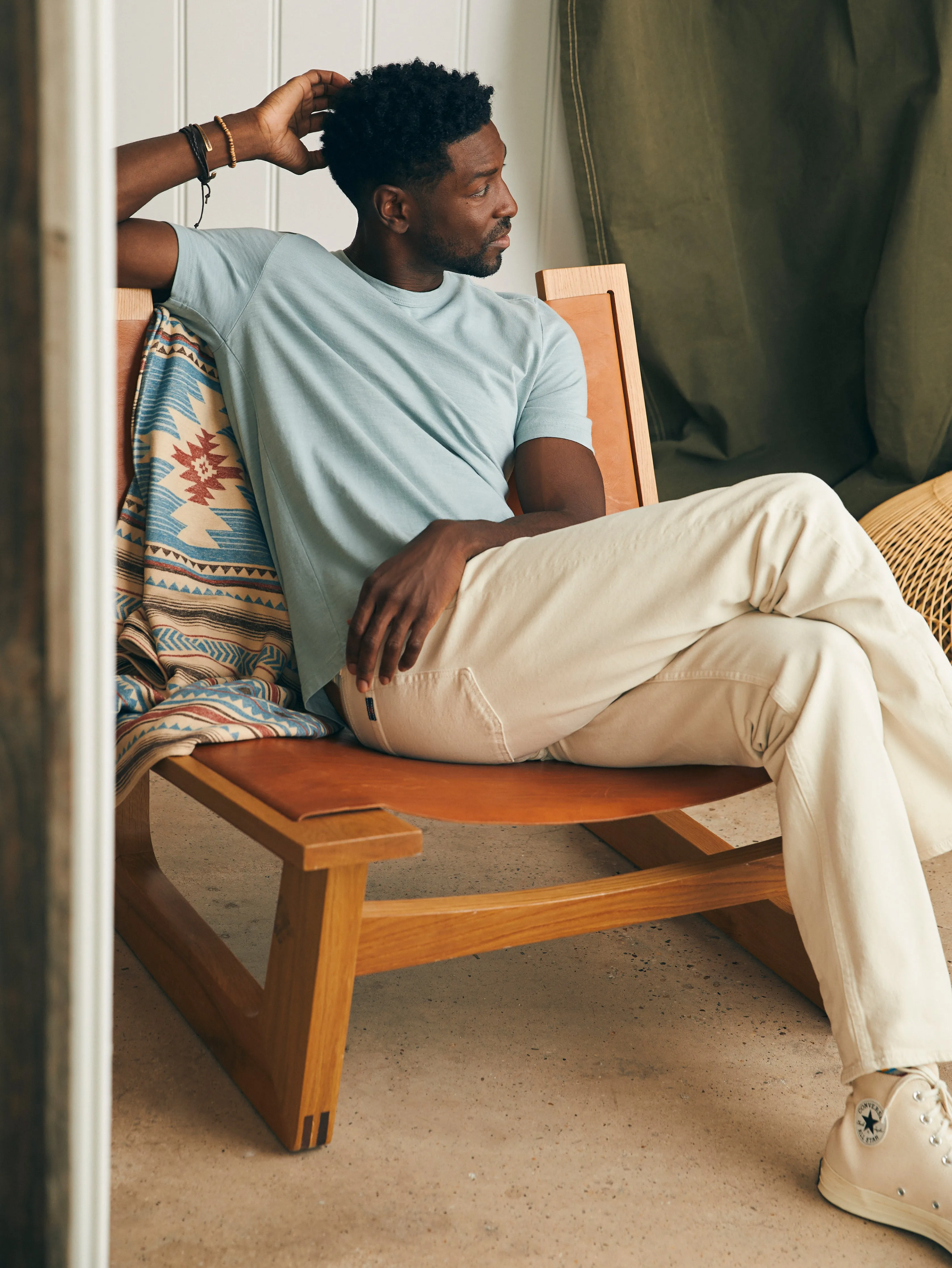 Sunwashed Tee - Hull Teal sold by Faherty product image thumbnail 5