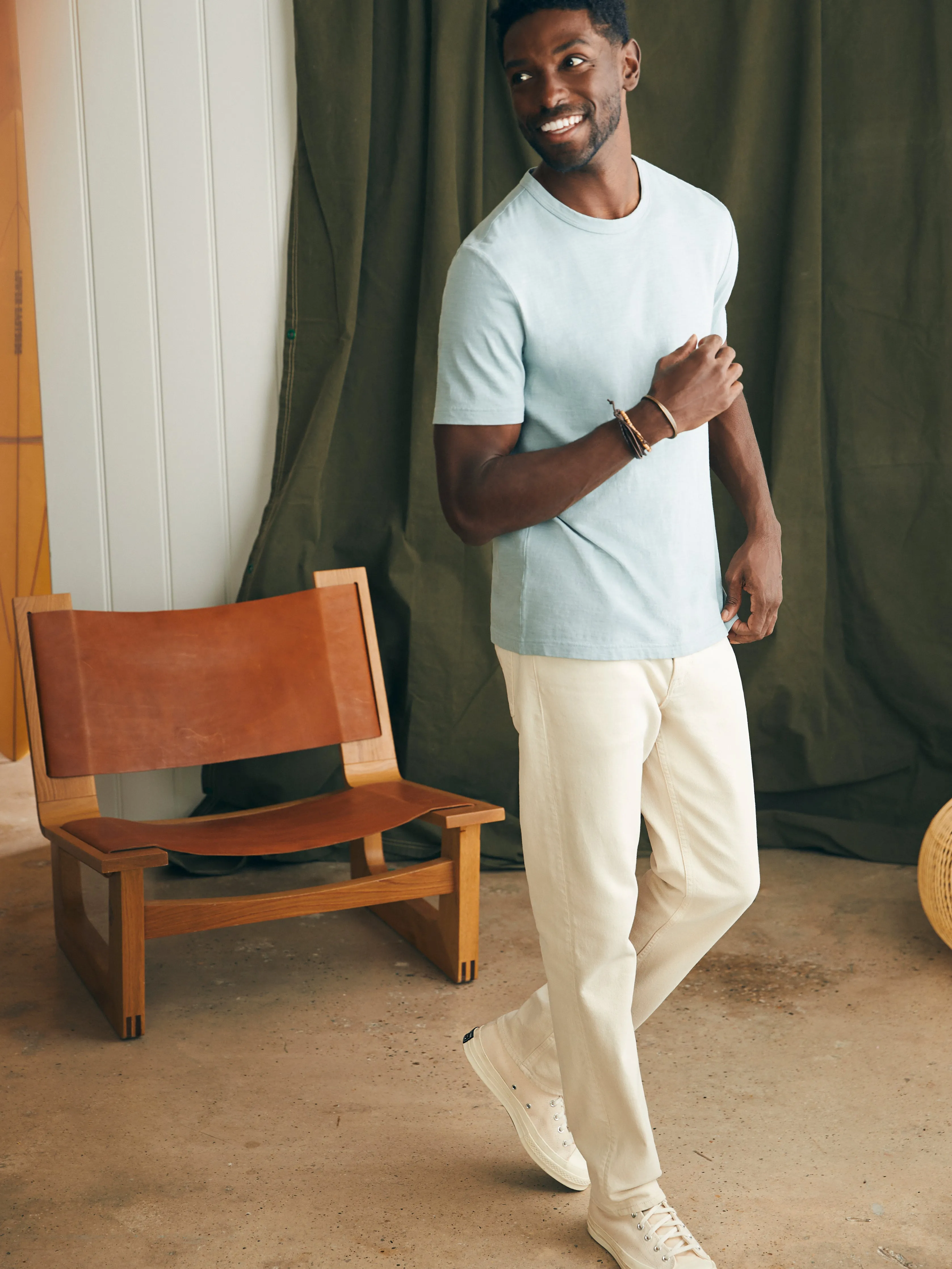 Sunwashed Tee - Hull Teal sold by Faherty product image thumbnail 4