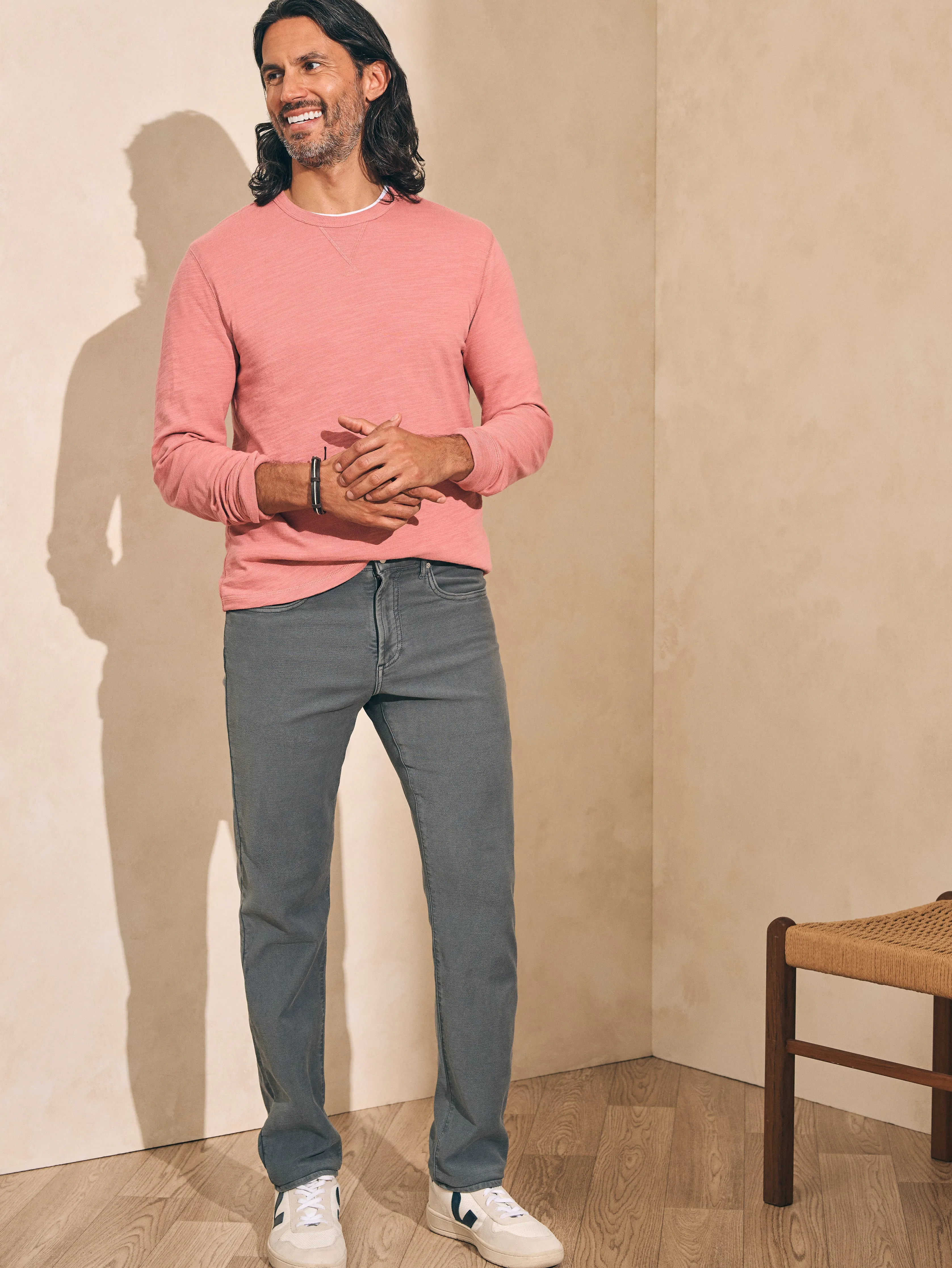 Sunwashed Slub Crew - Faded Flag sold by Faherty product image thumbnail 3