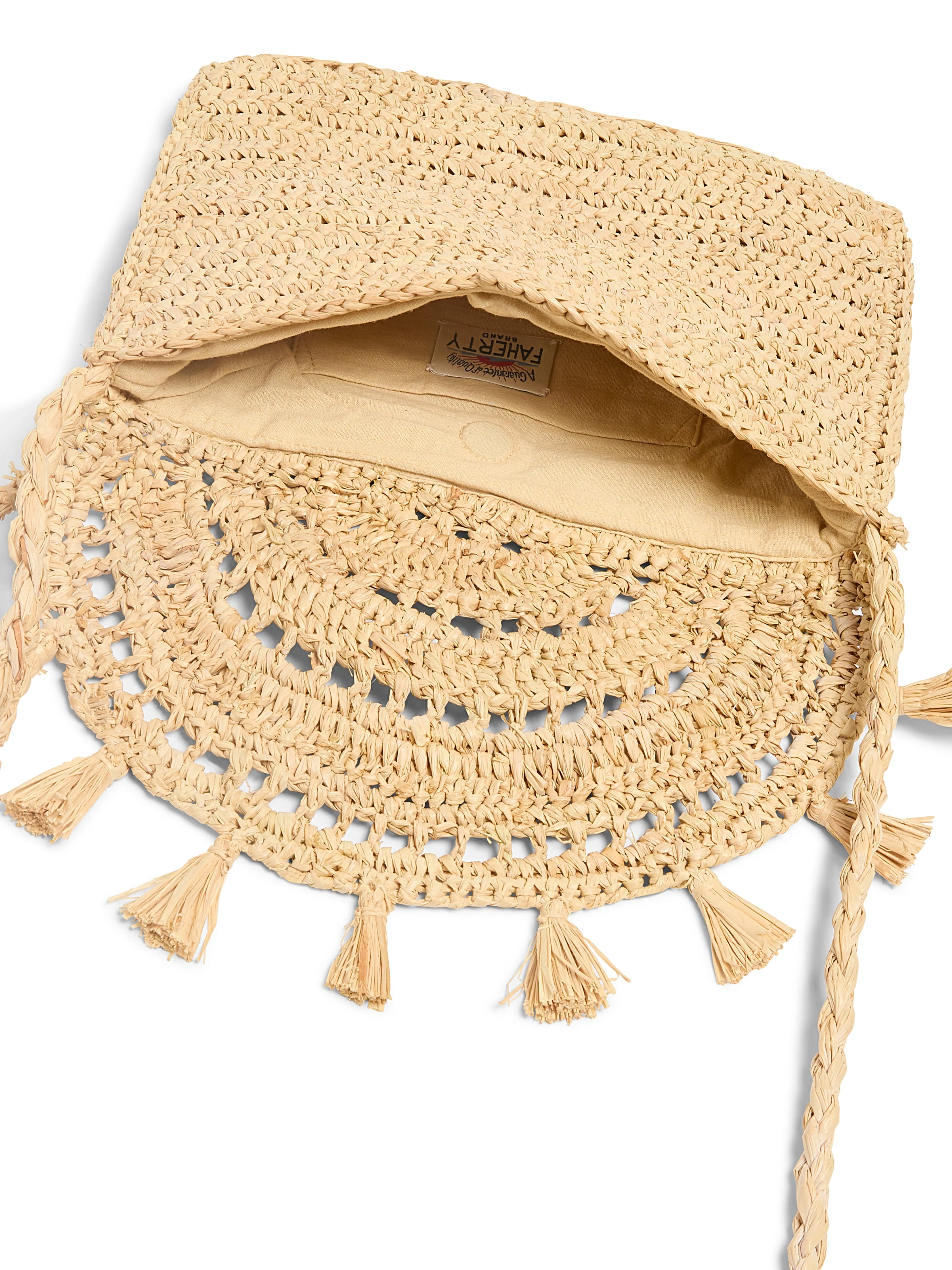 Raffia Tassel Clutch - Natural sold by Faherty product image thumbnail 3
