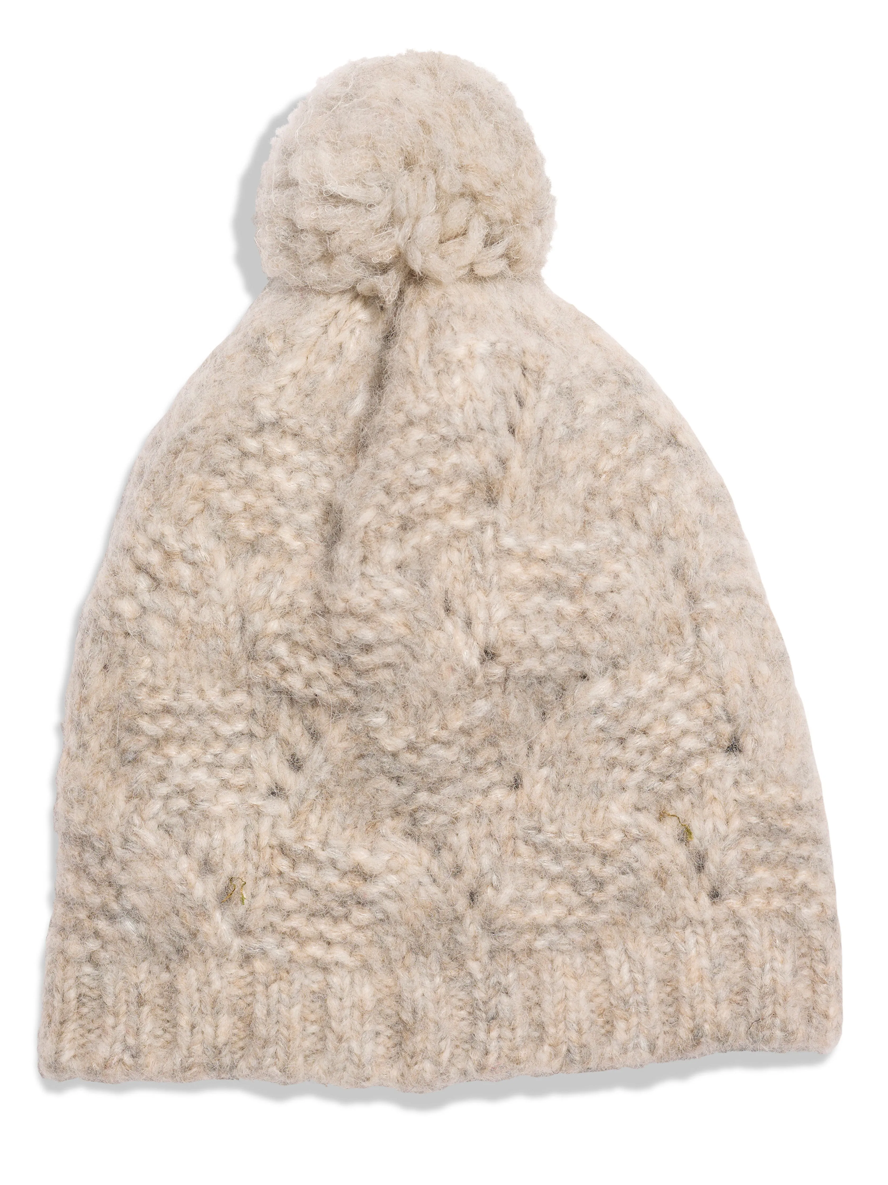 Marled Cable Beanie - Driftwood sold by Faherty