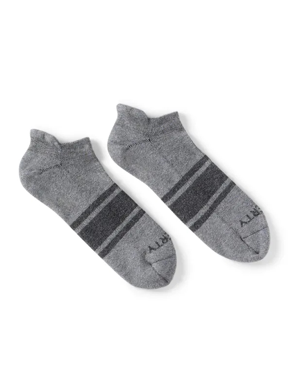 Surf Stripe Ankle Sock - Heather Grey sold by Faherty