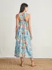 Bay Twist Dress - Paradise Blossom Floral sold by Faherty