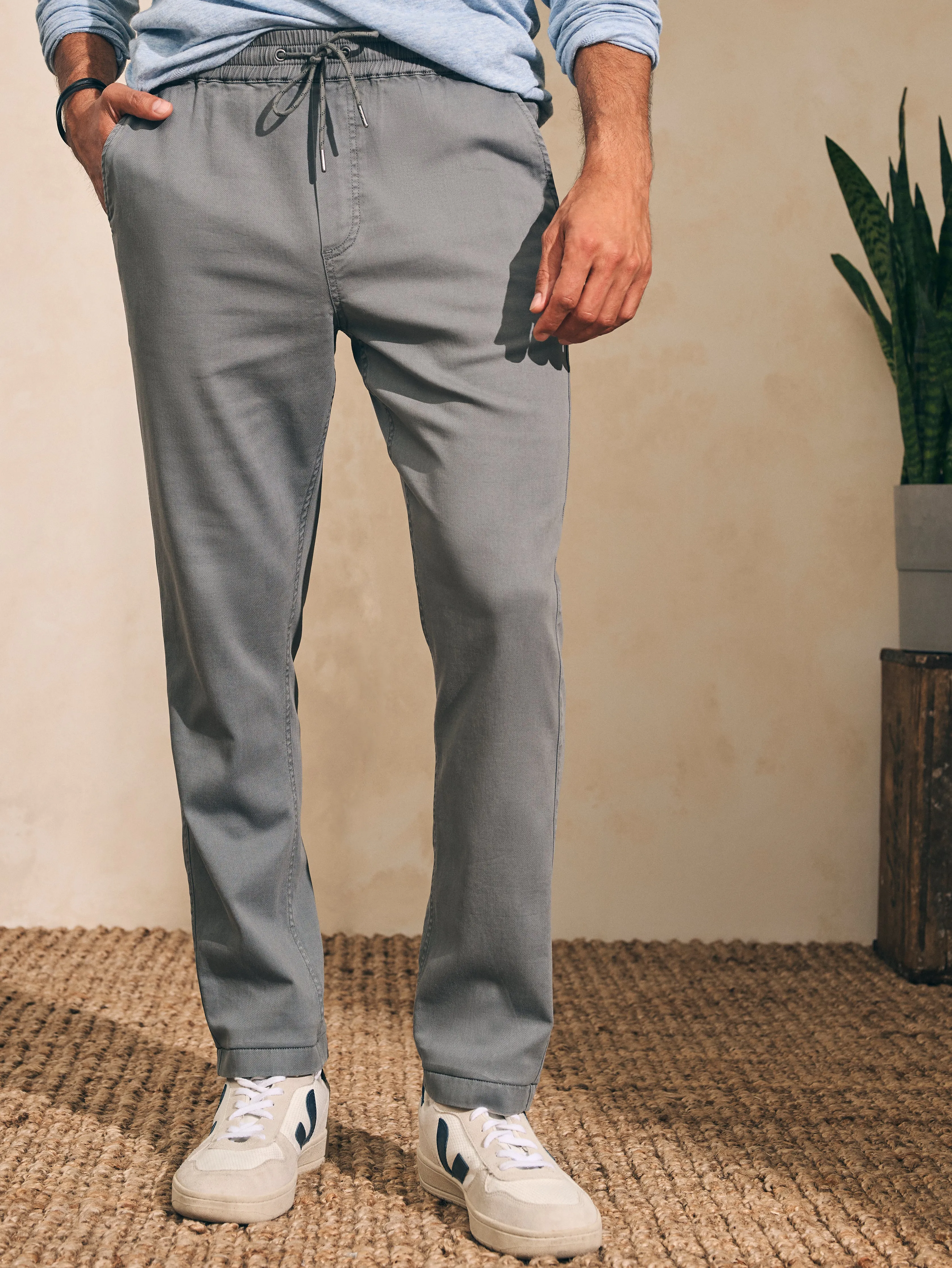 Essential Drawstring Pant - Rugged Grey sold by Faherty product image thumbnail 2
