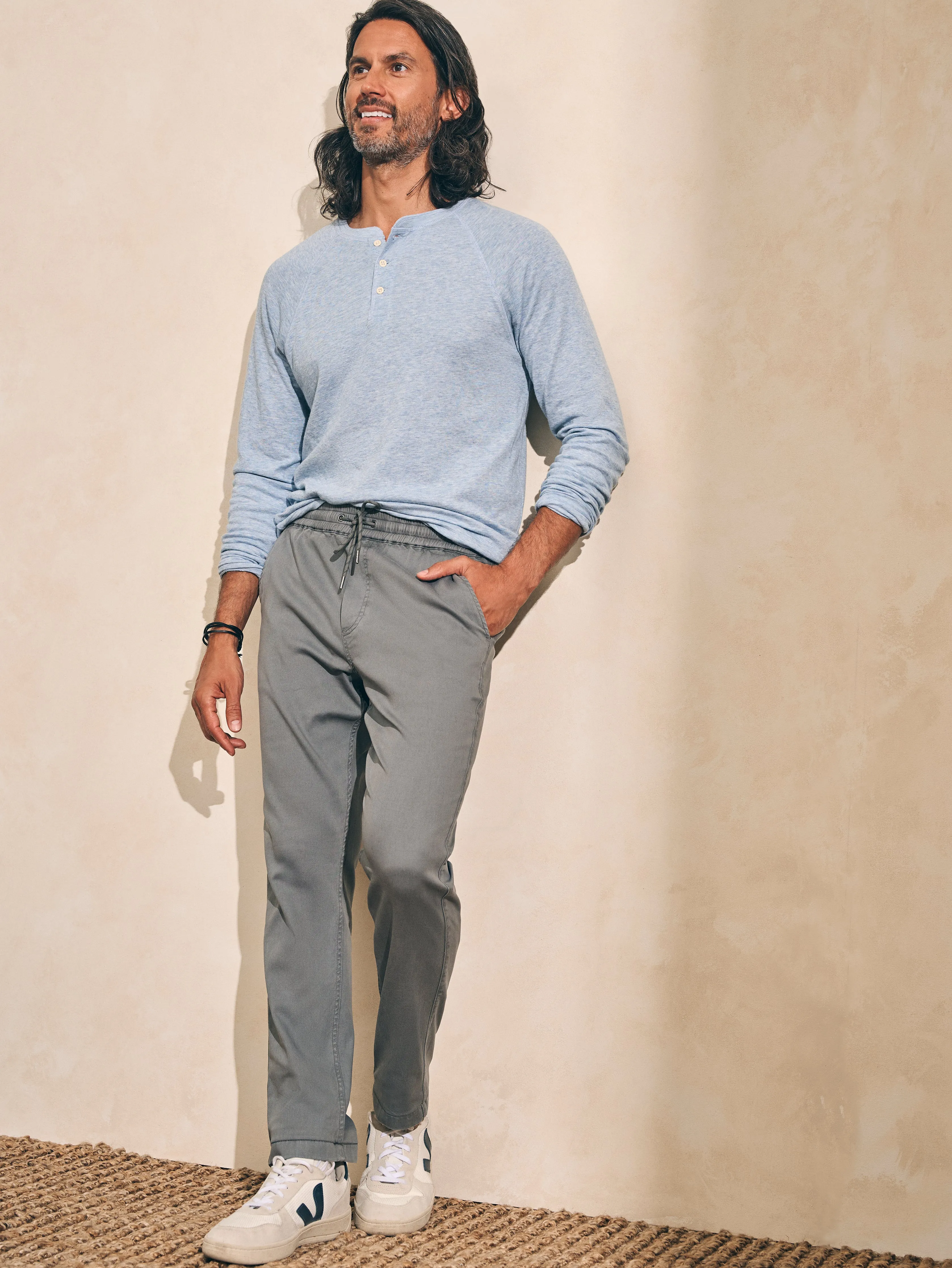 Essential Drawstring Pant - Rugged Grey sold by Faherty product image thumbnail 3
