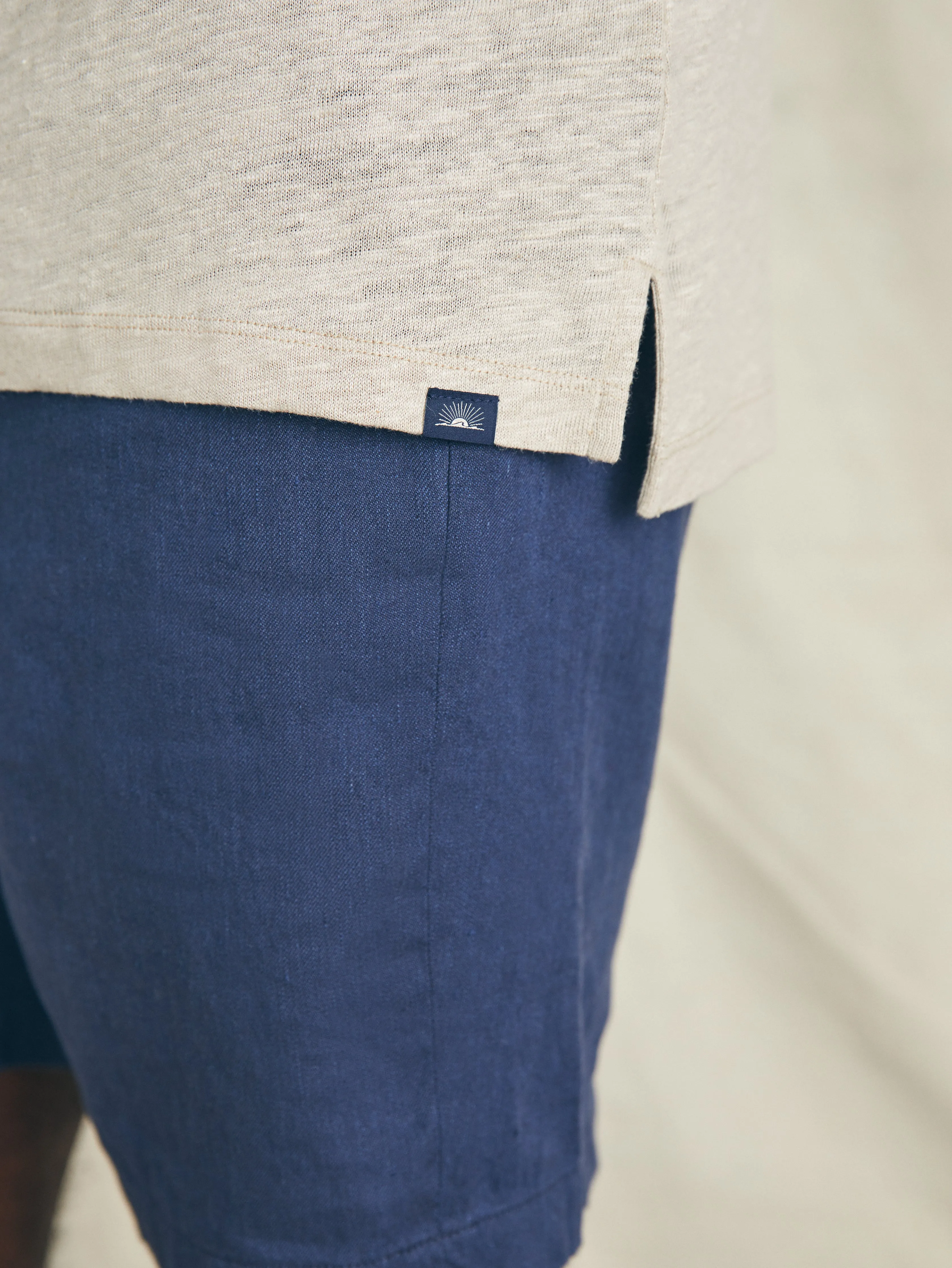 Short-Sleeve Linen Polo - Natural sold by Faherty product image thumbnail 4