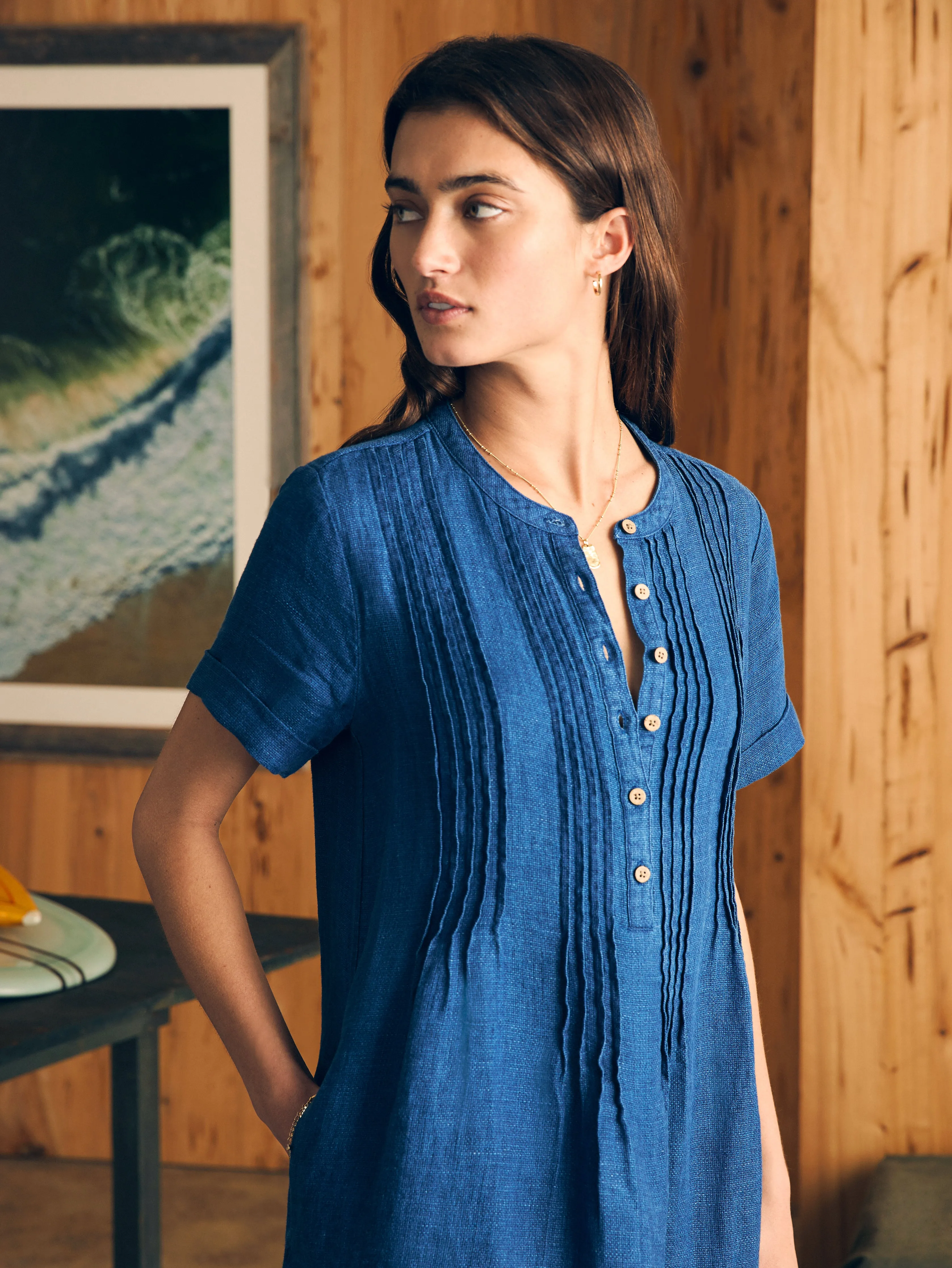 Gemina Dress - Indigo sold by Faherty product image thumbnail 2