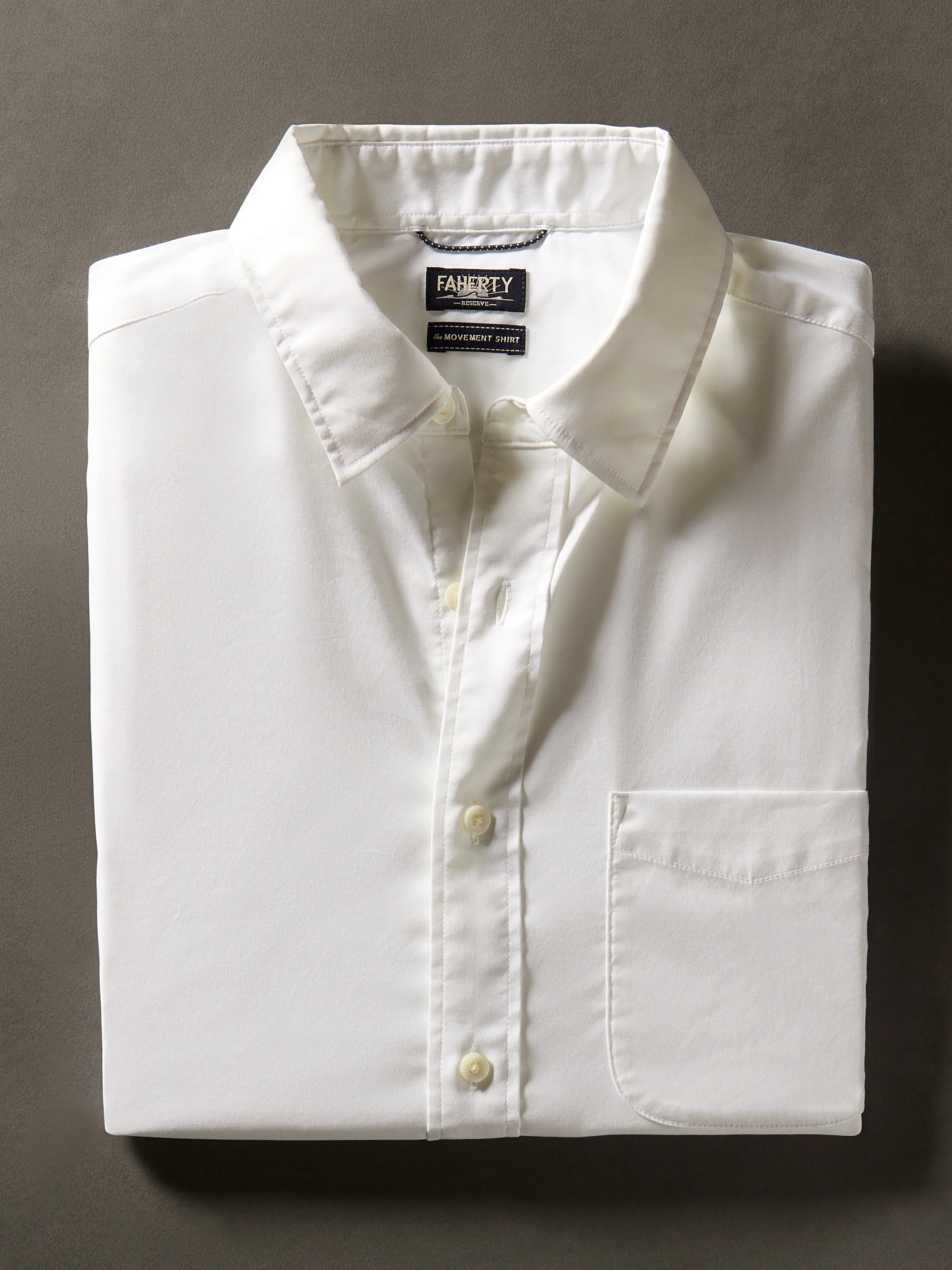 Movement™ Short-Sleeve Shirt - Cloud White sold by Faherty
