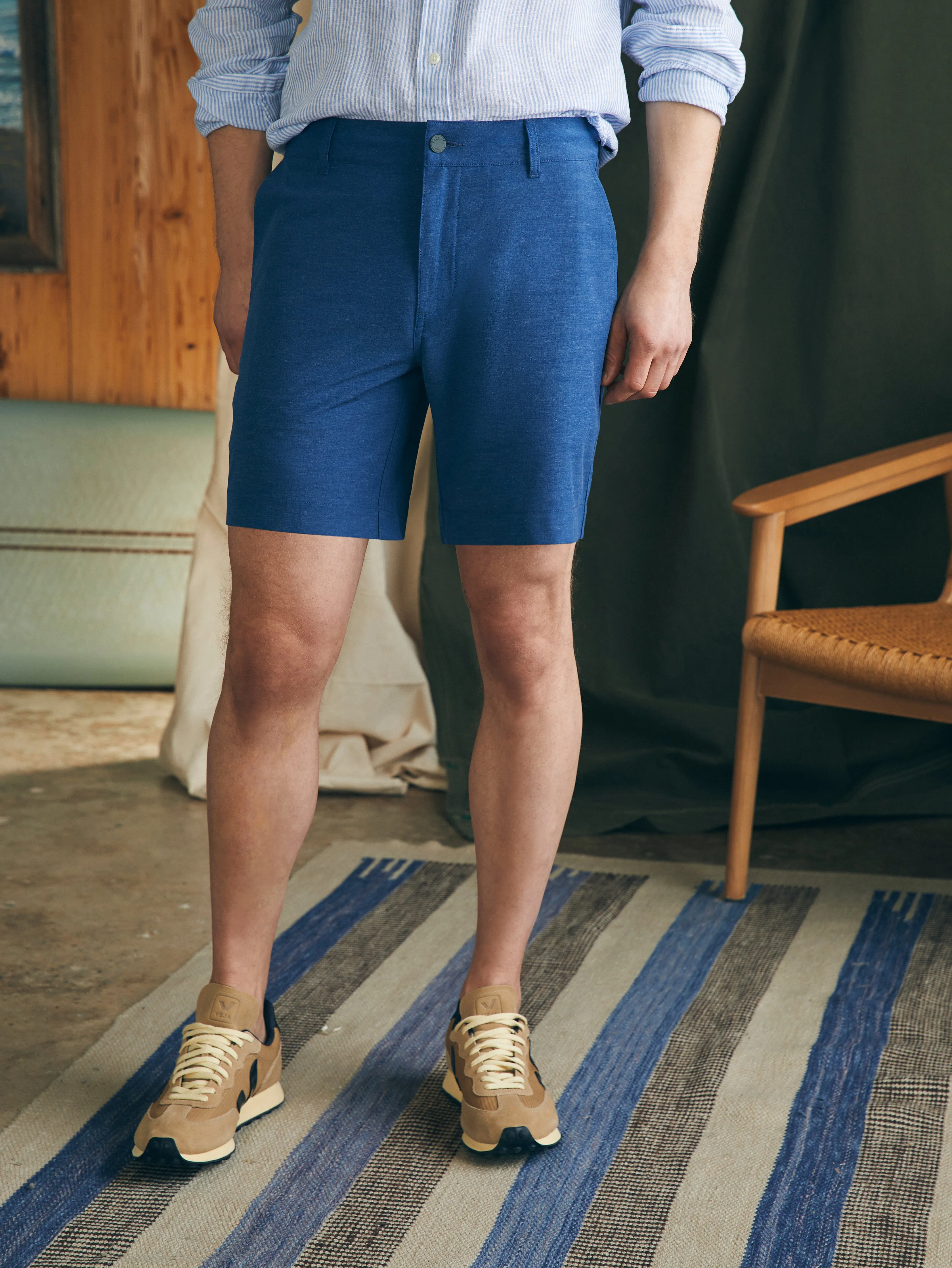 All Day™ Short 1.0 (7") - Navy sold by Faherty product image thumbnail 2